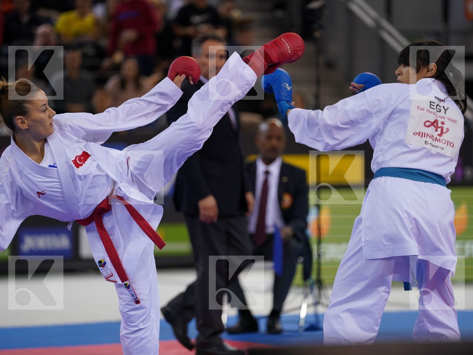 YAKAN TUBA (TURKEY) vs ATTIA YASSMIN (EGYPT) in Senior Kumite -55 Kg - Gold bout