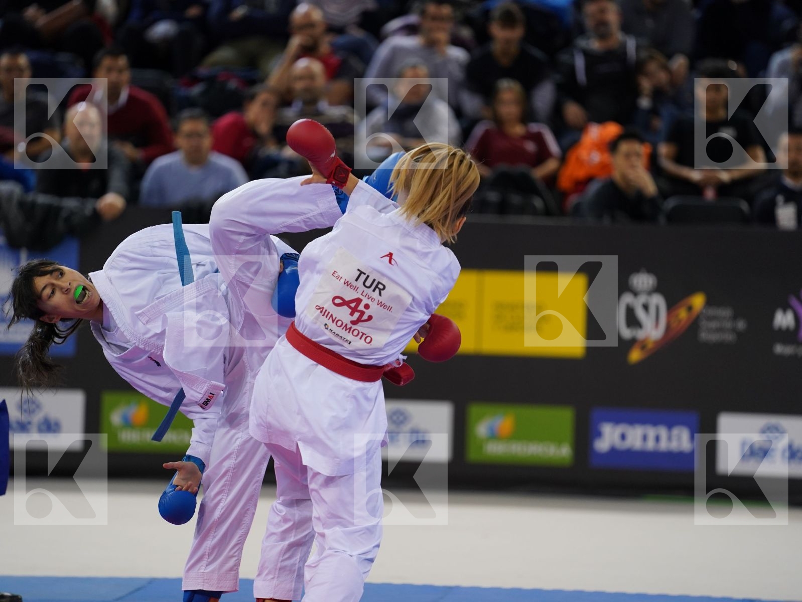 YAKAN TUBA (TURKEY) vs ATTIA YASSMIN (EGYPT) in Senior Kumite -55 Kg - Gold bout