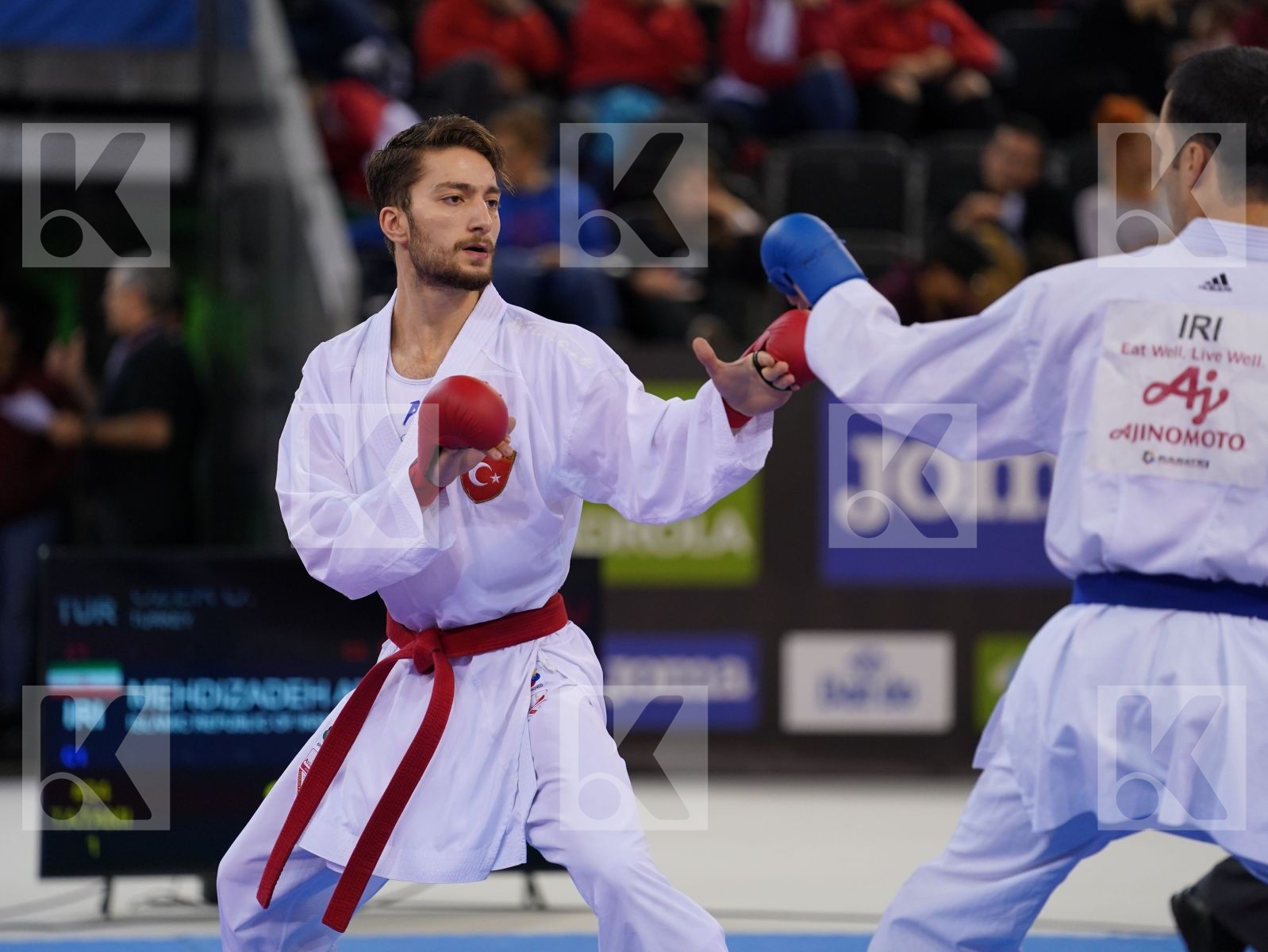 OZER OMER ABDURRAHIM (TURKEY) vs MEHDIZADEH AMIR (ISLAMIC REPUBLIC OF IRAN) in Senior Kumite -67 Kg - Gold bout