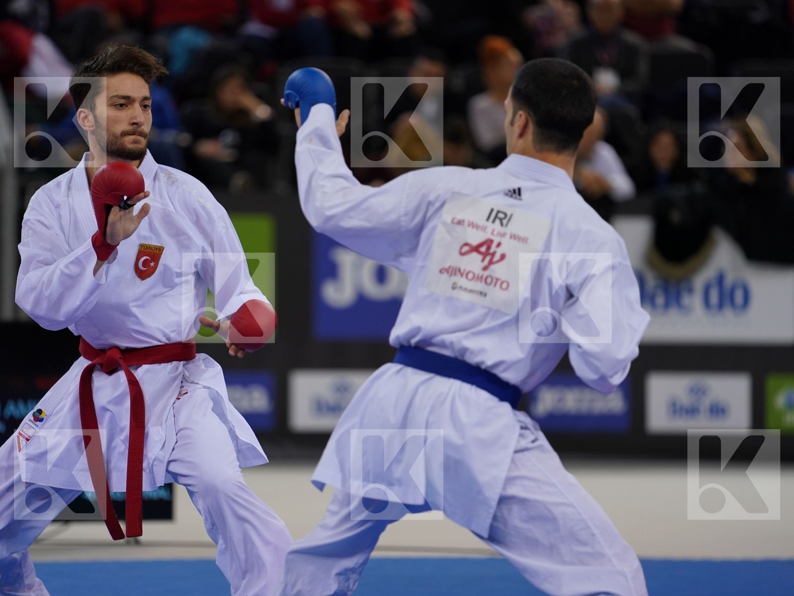 OZER OMER ABDURRAHIM (TURKEY) vs MEHDIZADEH AMIR (ISLAMIC REPUBLIC OF IRAN) in Senior Kumite -67 Kg - Gold bout