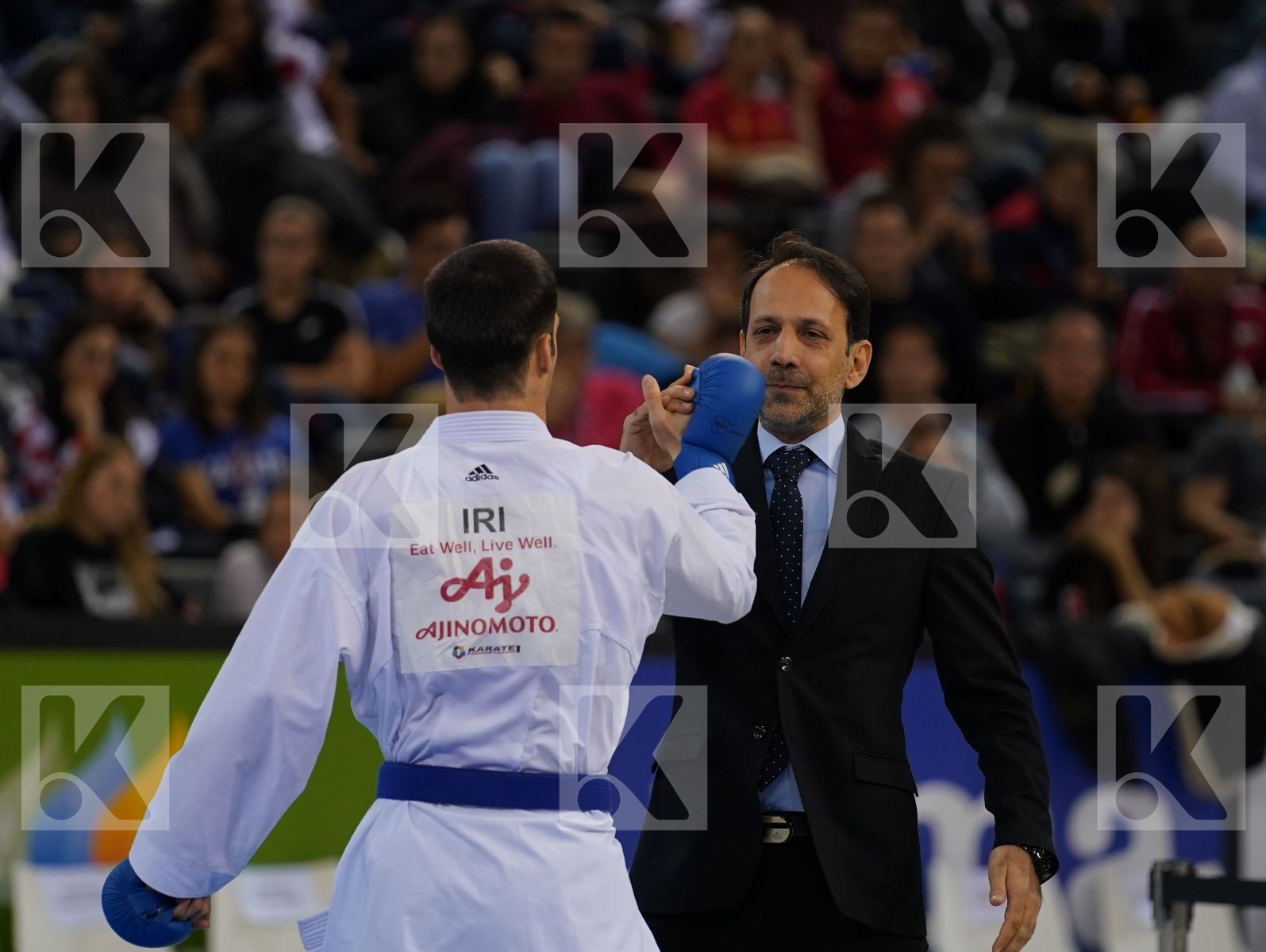 OZER OMER ABDURRAHIM (TURKEY) vs MEHDIZADEH AMIR (ISLAMIC REPUBLIC OF IRAN) in Senior Kumite -67 Kg - Gold bout