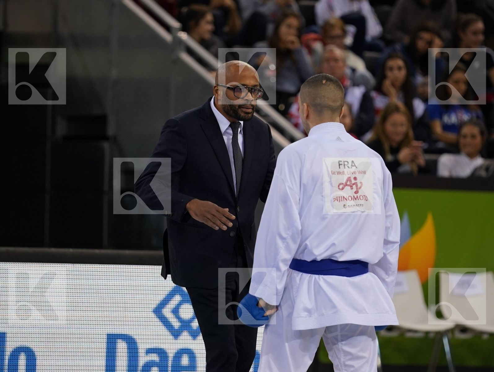 AINAZAROV YERMEK (KAZAKHSTAN) vs DA COSTA LOGAN (FRANCE) in Senior Kumite -75 Kg - Gold bout