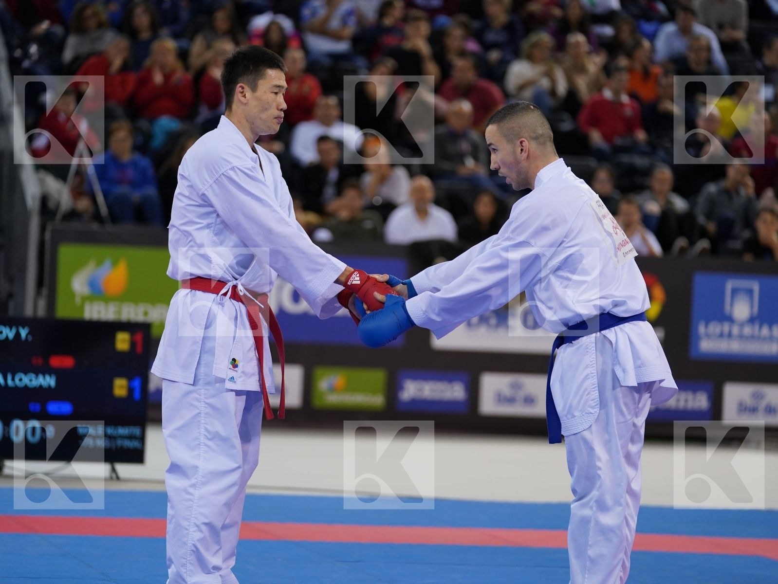 AINAZAROV YERMEK (KAZAKHSTAN) vs DA COSTA LOGAN (FRANCE) in Senior Kumite -75 Kg - Gold bout