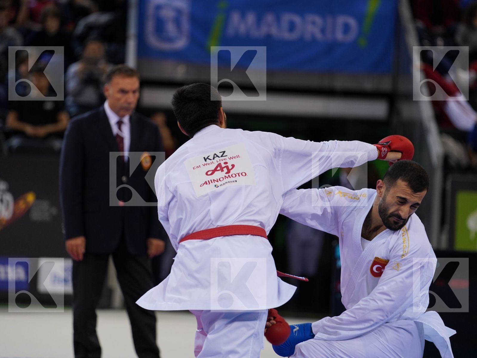 YULDASHEV DANIYAR (KAZAKHSTAN) vs AKTAS UGUR (TURKEY) in Senior Kumite -84 Kg - Gold bout