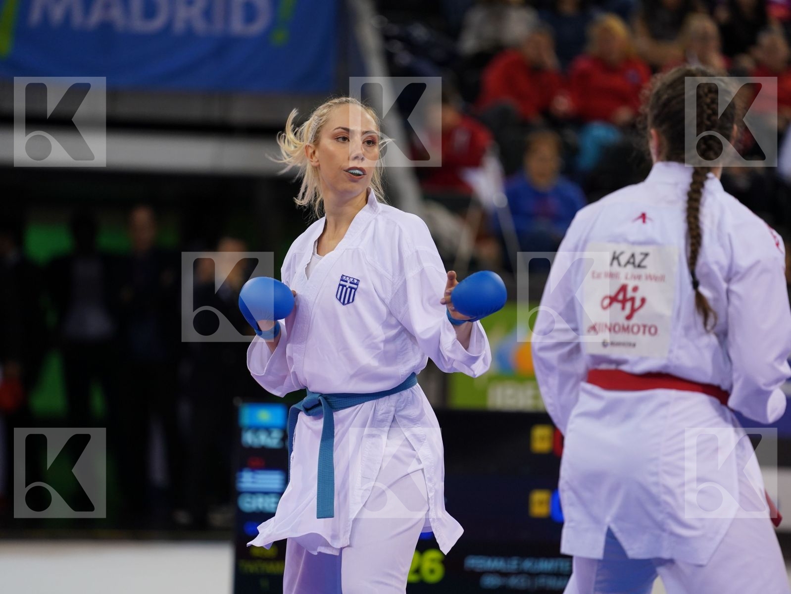 BERULTSEVA SOFYA (KAZAKHSTAN) vs CHATZILIADOU ELENI (GREECE) in Senior Kumite 68+ Kg - Gold bout