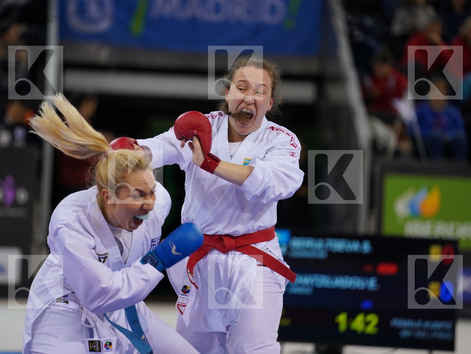 BERULTSEVA SOFYA (KAZAKHSTAN) vs CHATZILIADOU ELENI (GREECE) in Senior Kumite 68+ Kg - Gold bout