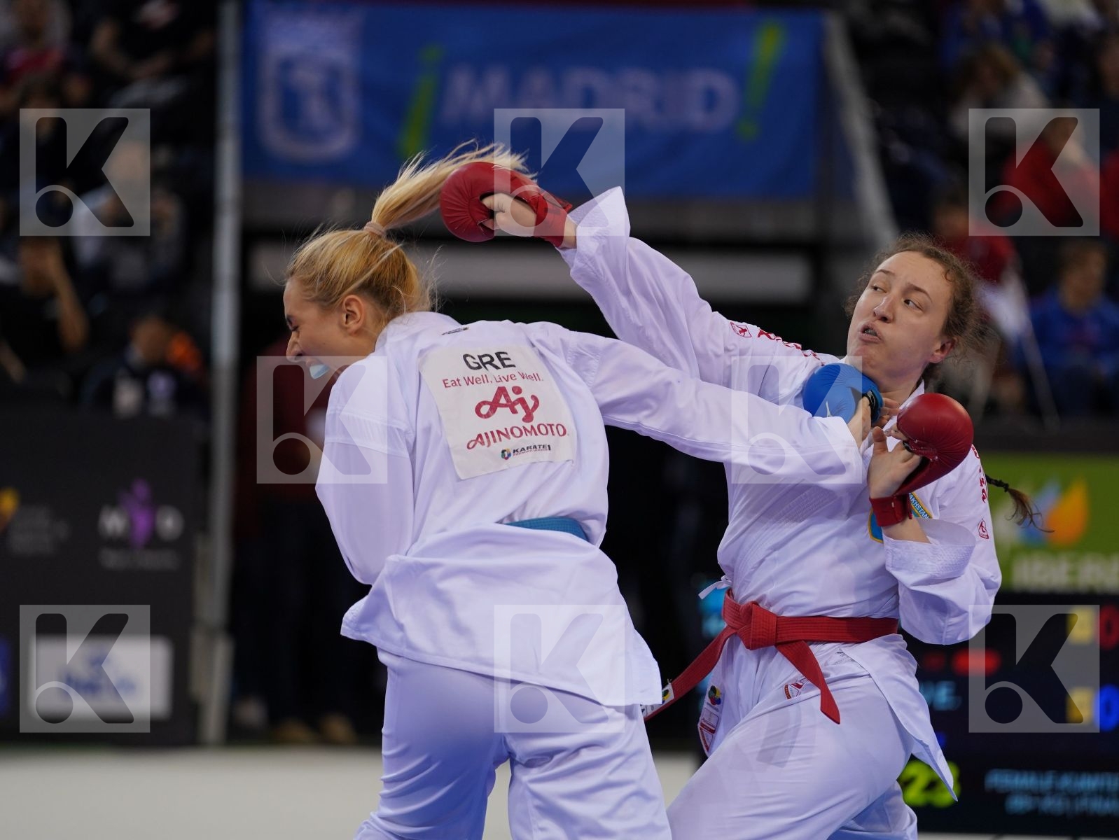 BERULTSEVA SOFYA (KAZAKHSTAN) vs CHATZILIADOU ELENI (GREECE) in Senior Kumite 68+ Kg - Gold bout