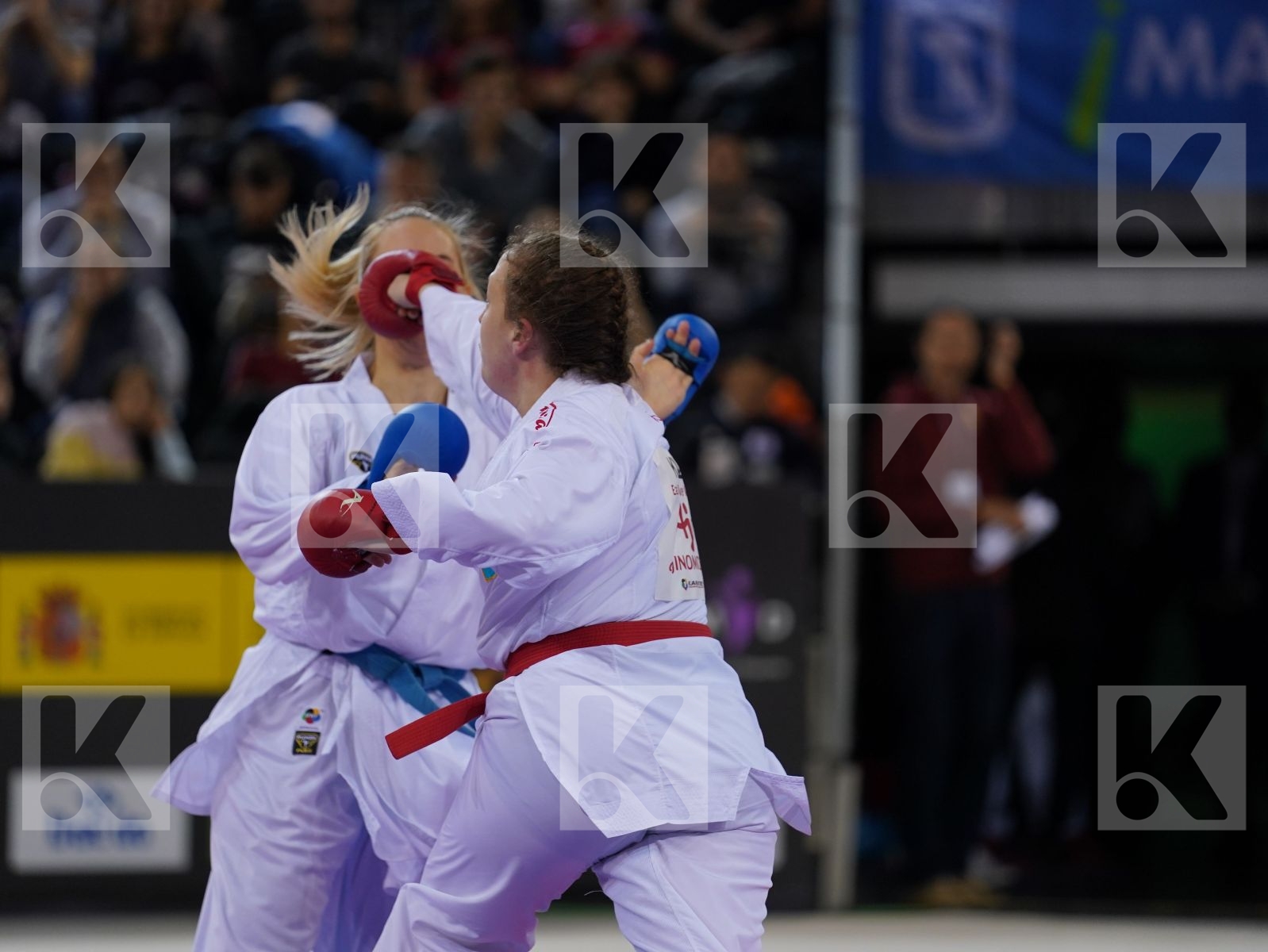 BERULTSEVA SOFYA (KAZAKHSTAN) vs CHATZILIADOU ELENI (GREECE) in Senior Kumite 68+ Kg - Gold bout