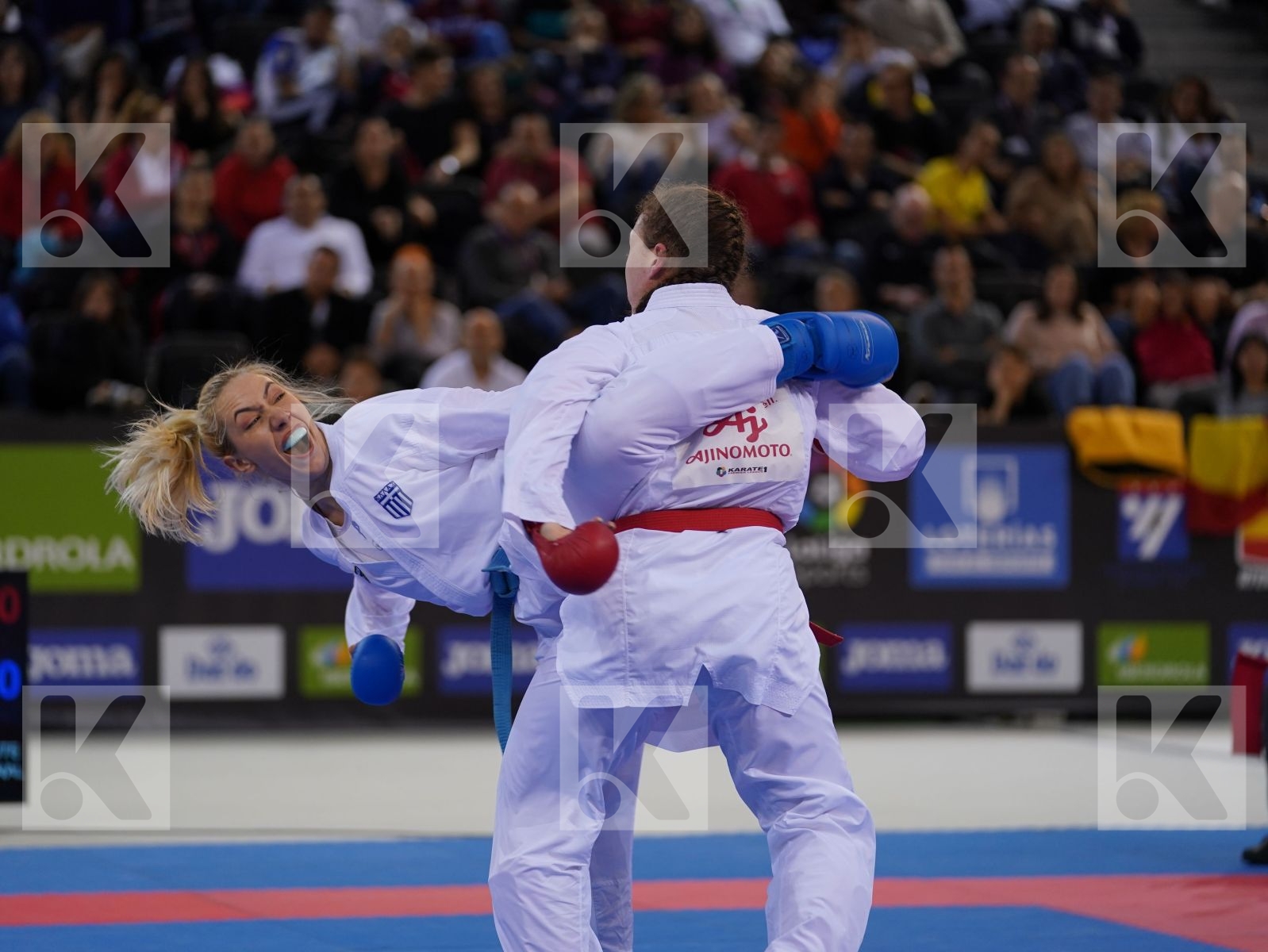 BERULTSEVA SOFYA (KAZAKHSTAN) vs CHATZILIADOU ELENI (GREECE) in Senior Kumite 68+ Kg - Gold bout