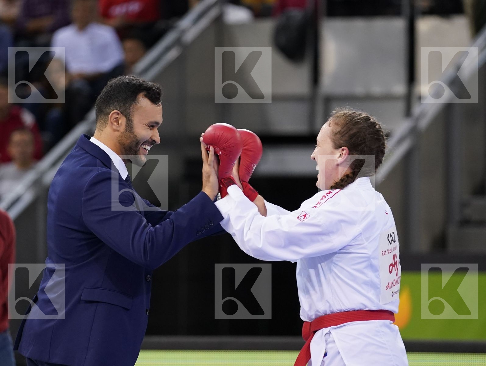 BERULTSEVA SOFYA (KAZAKHSTAN) vs CHATZILIADOU ELENI (GREECE) in Senior Kumite 68+ Kg - Gold bout