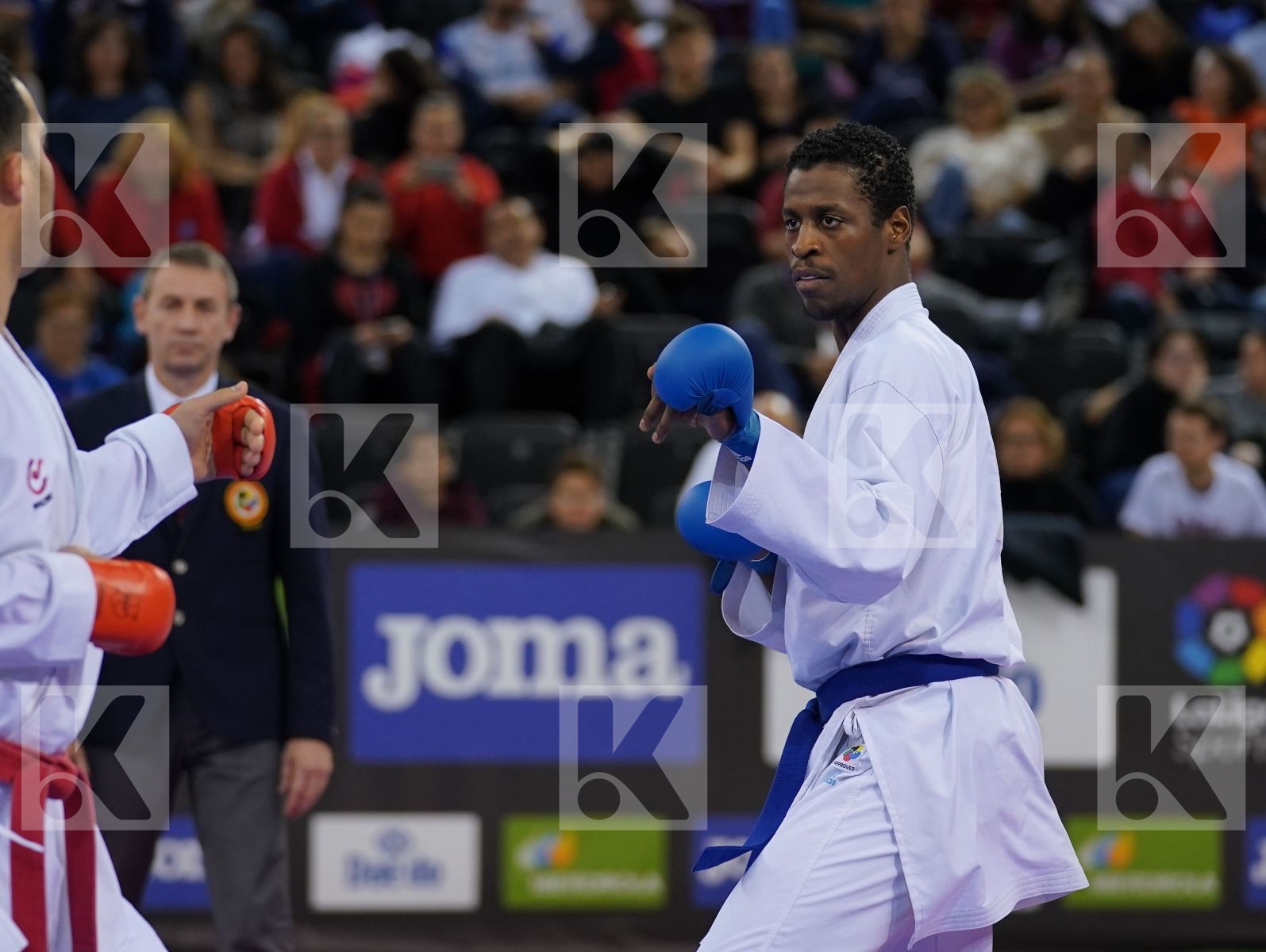 GANJZADEH SAJAD (ISLAMIC REPUBLIC OF IRAN) vs JACQUET DNYLSON (FRANCE) in Senior Kumite 84+ Kg - Gold bout