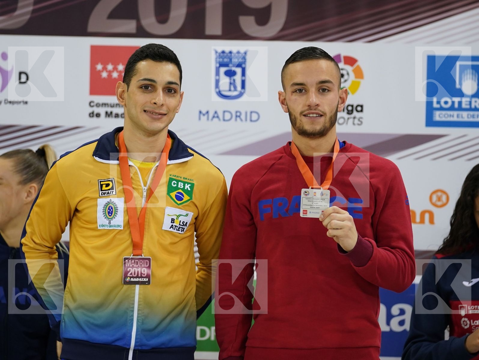 DACOSTA STEVEN (FRANCE), FERNANDEZ OSORIO CARLOTA (SPAIN) during podium ceremony