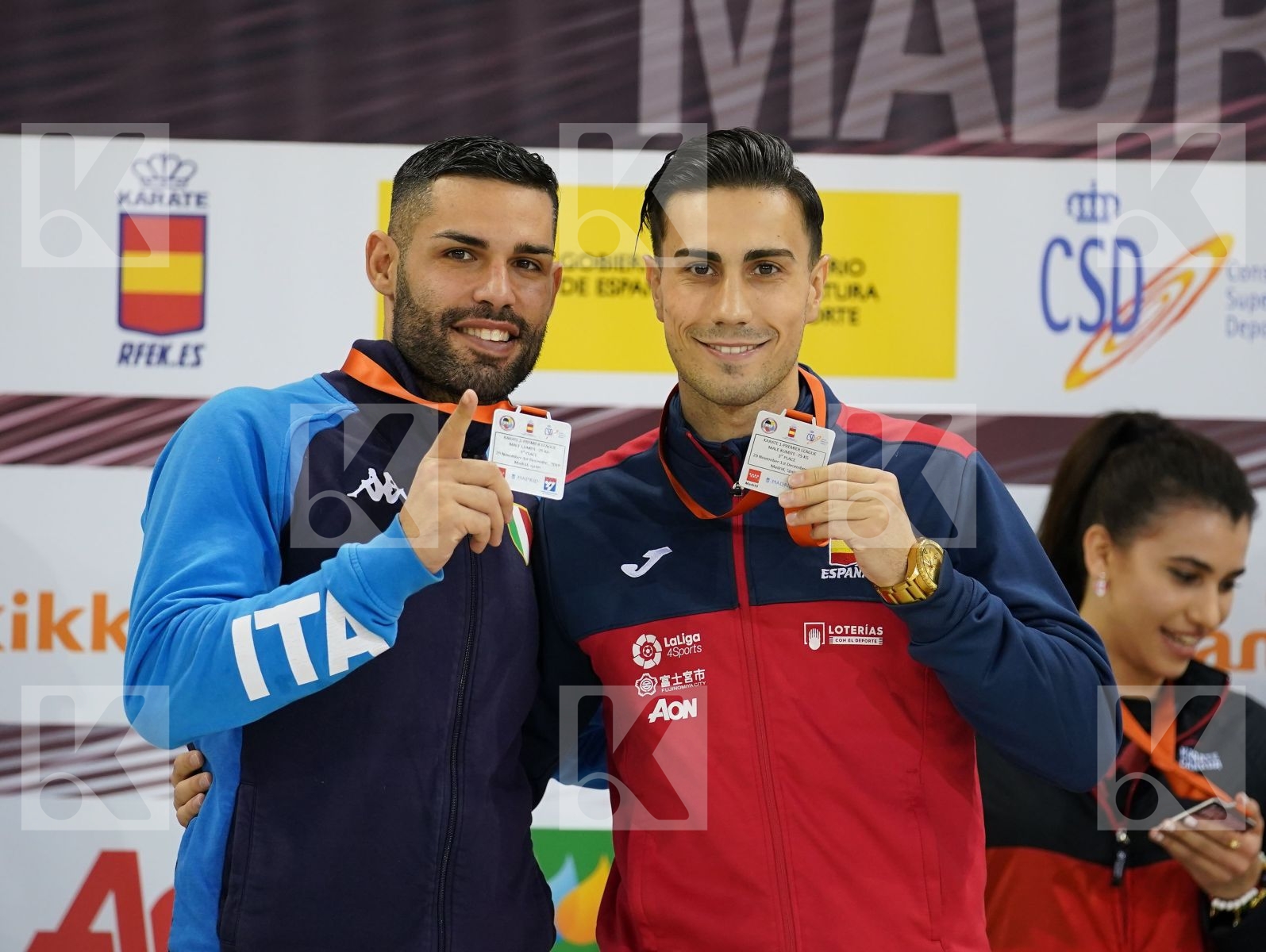 IBANEZ SAENZ-TORRE RODRIGO (SPAIN), BUSA LUIGI (ITALY) during podium ceremony