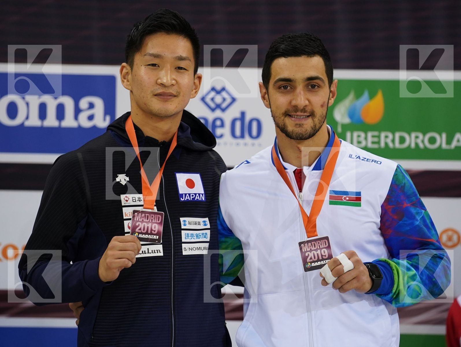 ABDULLAYEV PANAH (AZERBAIJAN), ARAGA RYUTARO (JAPAN) during podium ceremony