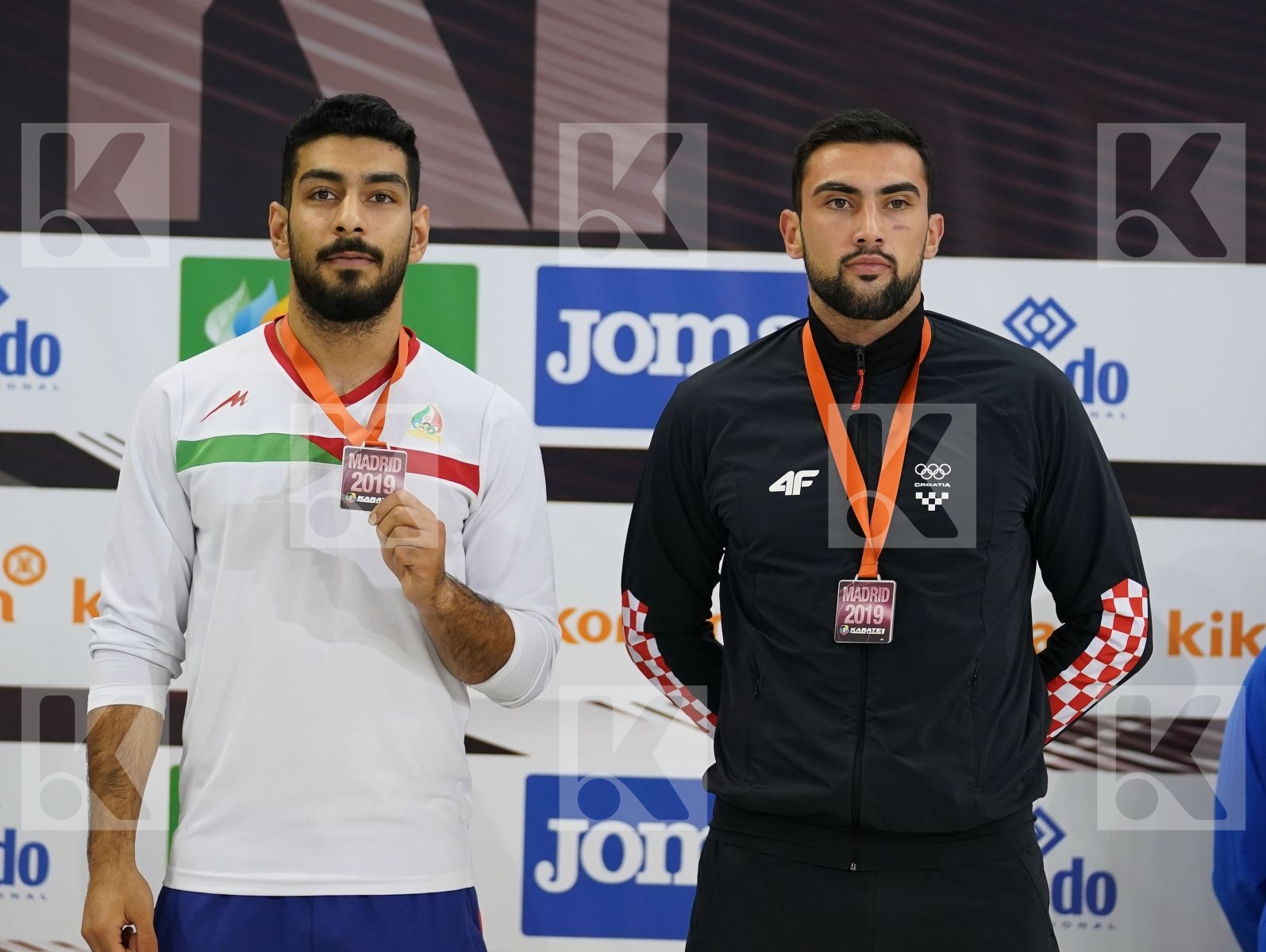 KVESIC ANDJELO (CROATIA), ABAZARI SALEH (ISLAMIC REPUBLIC OF IRAN) during podium ceremony