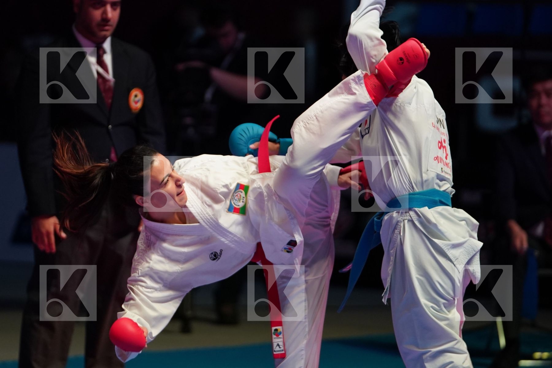 ALIYEVA NURANE (AZERBAIJAN) vs MIYAHARA MIHO (JAPAN) in Senior Kumite -50 Kg - Bronze bout