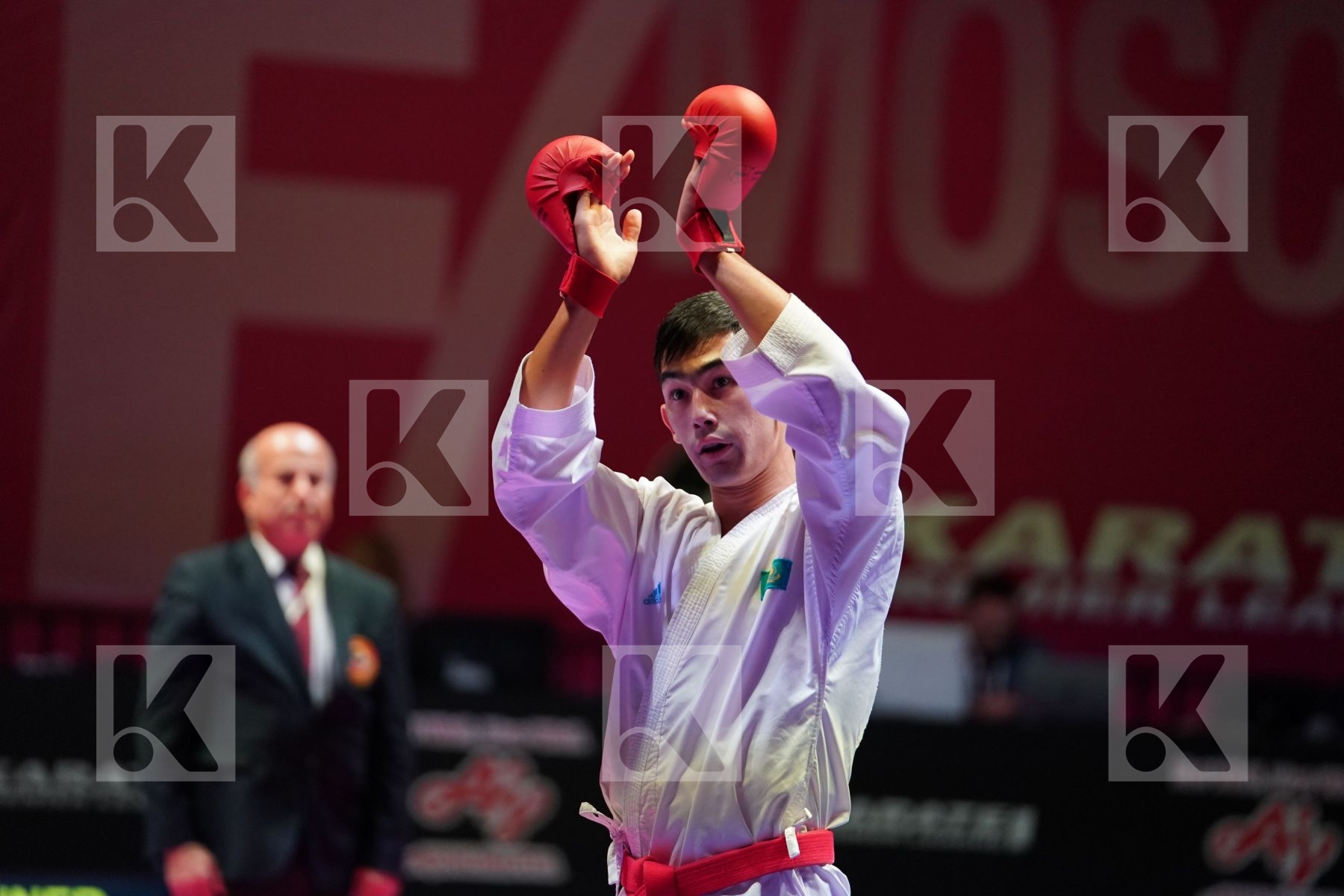 SHYMYRBEKOV DAULET (KAZAKHSTAN) vs ASSADILOV DARKHAN (KAZAKHSTAN) in Senior Kumite -60 Kg - Bronze bout