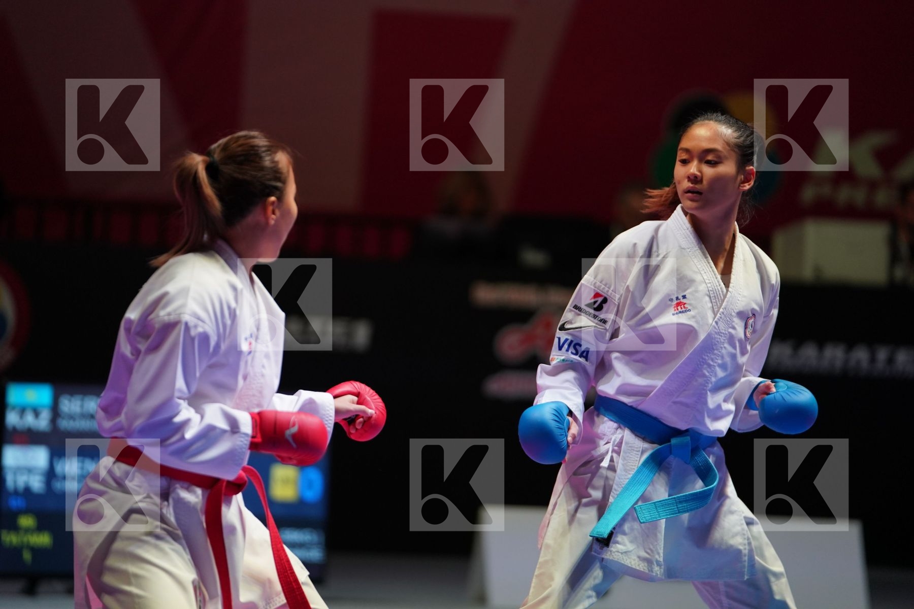 SERIKOVA ASSEL (KAZAKHSTAN) vs WEN TZU-YUN (CHINESE TAIPEI) in Senior Kumite -55 Kg - Bronze bout