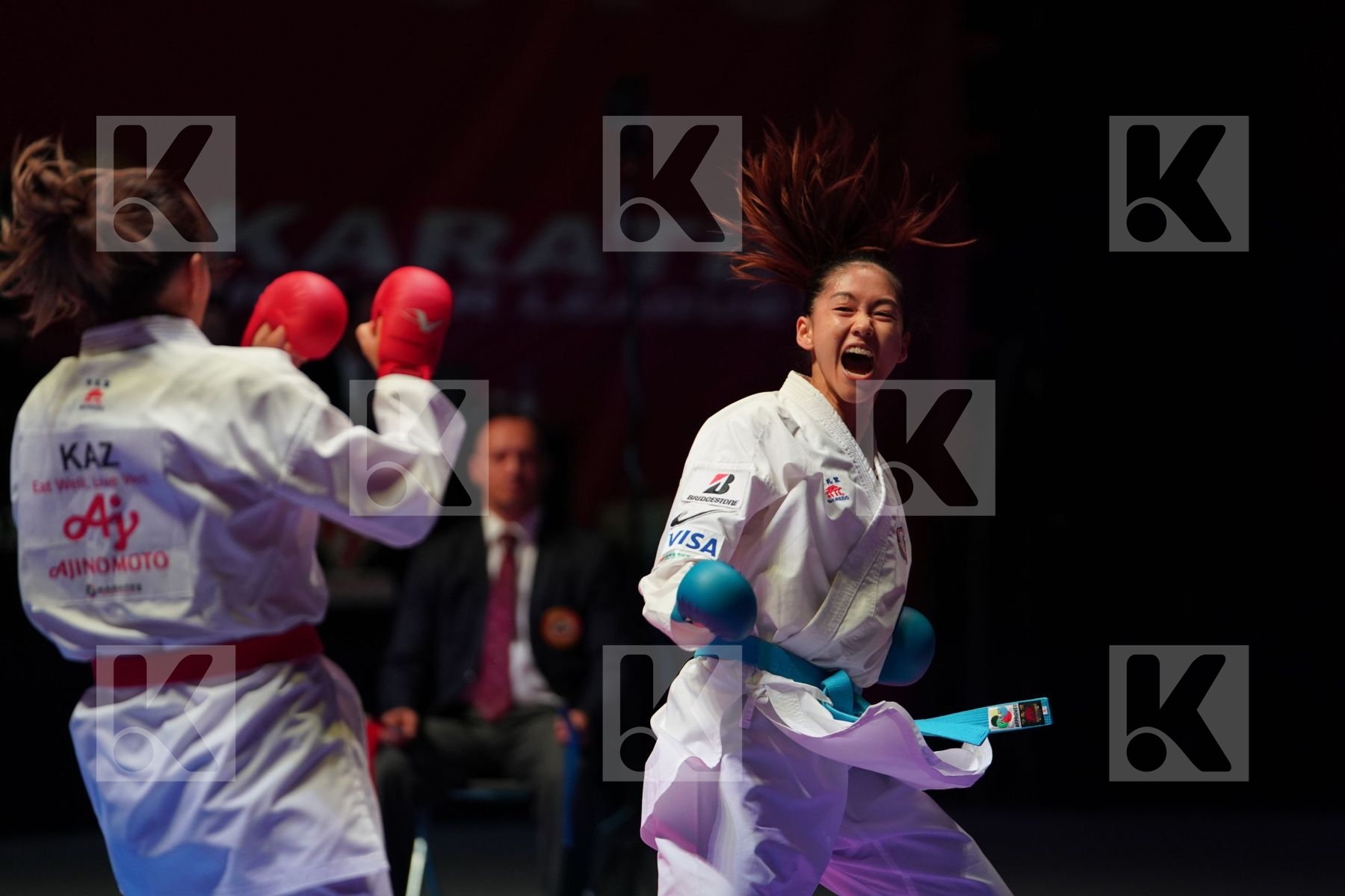 SERIKOVA ASSEL (KAZAKHSTAN) vs WEN TZU-YUN (CHINESE TAIPEI) in Senior Kumite -55 Kg - Bronze bout