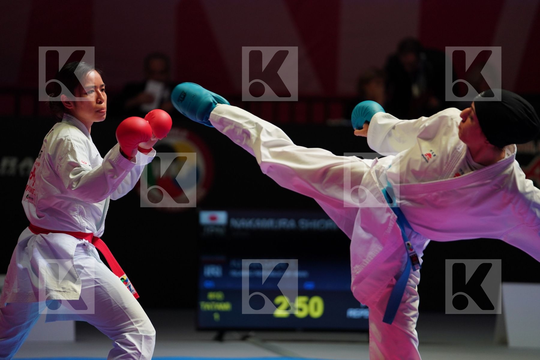 AKAMURA SHIORI (JAPAN) vs KHAKSAR TARAVAT (IRAN) in Senior Kumite -55 Kg - Bronze bout