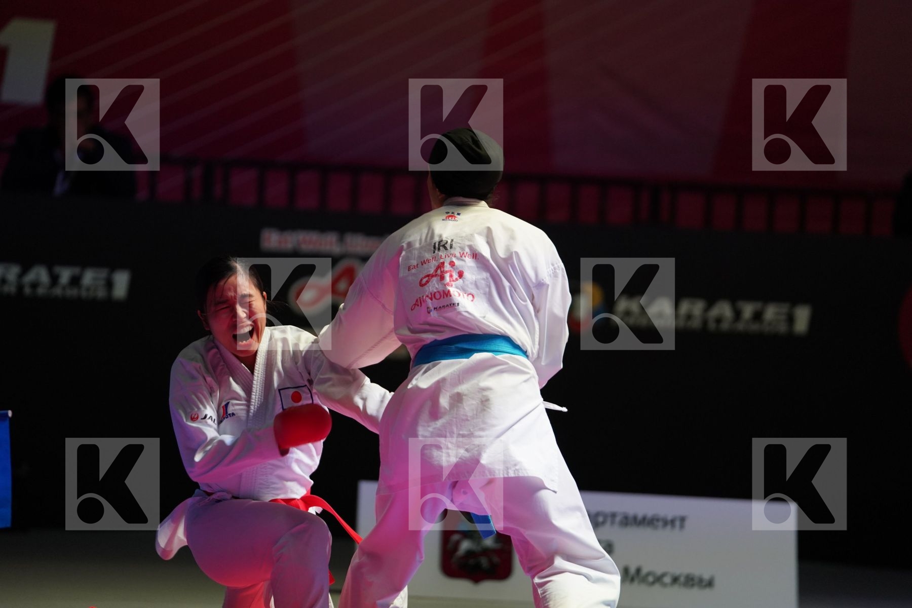 AKAMURA SHIORI (JAPAN) vs KHAKSAR TARAVAT (IRAN) in Senior Kumite -55 Kg - Bronze bout