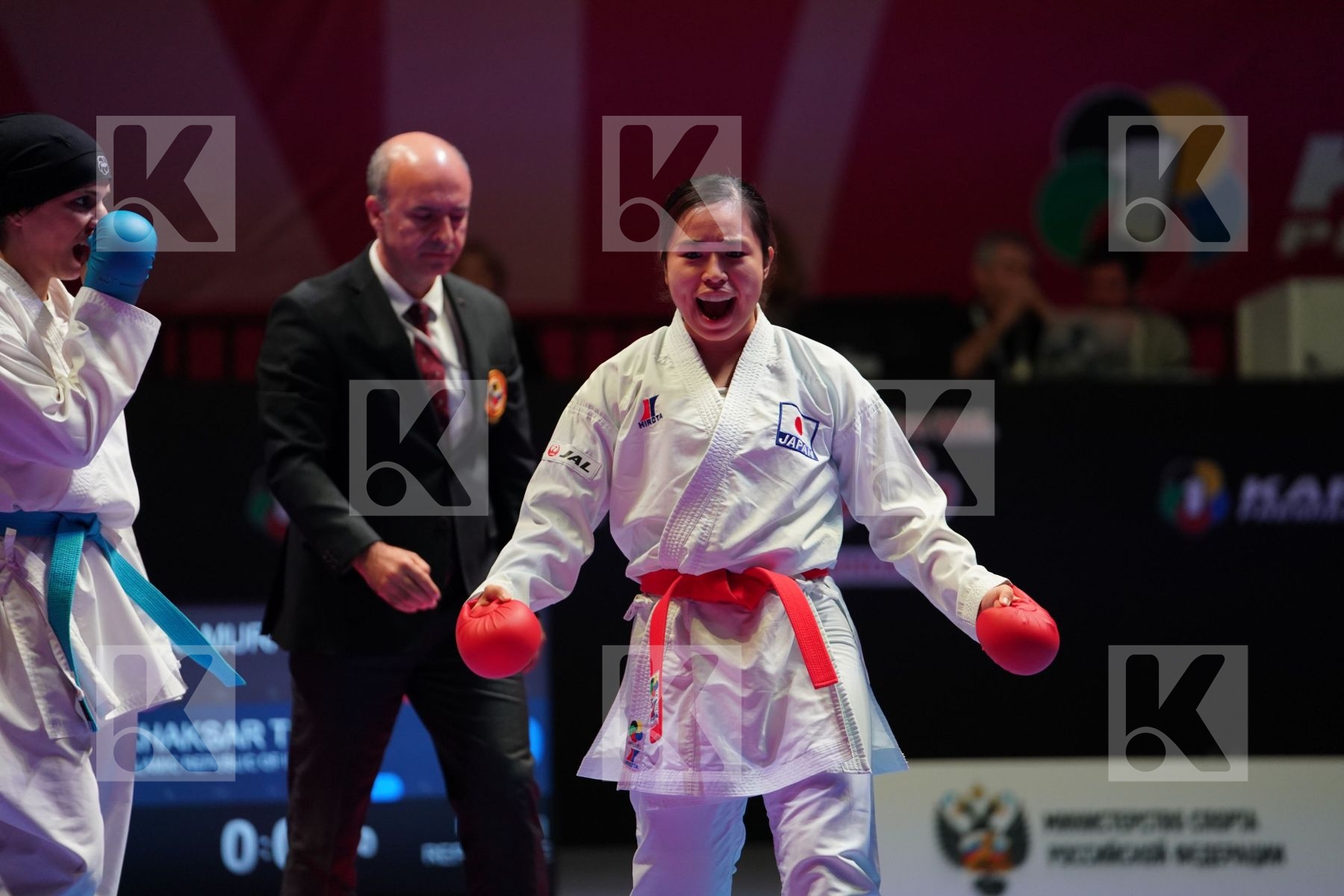 AKAMURA SHIORI (JAPAN) vs KHAKSAR TARAVAT (IRAN) in Senior Kumite -55 Kg - Bronze bout