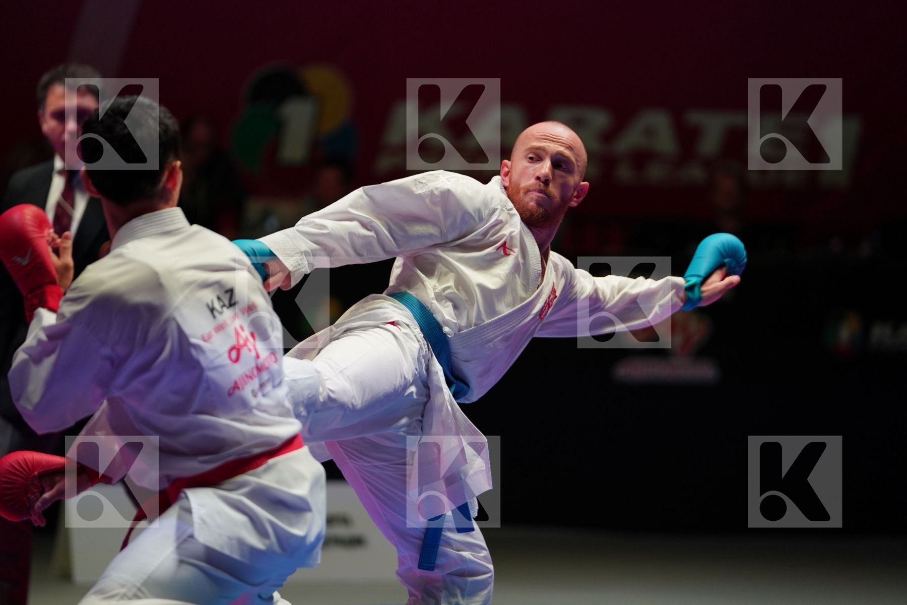 AMIRALI DIDAR (KAZAKHSTAN) vs PATARIDZE DAVIT (GEORGIA) in Senior Kumite -67 Kg - Bronze bout