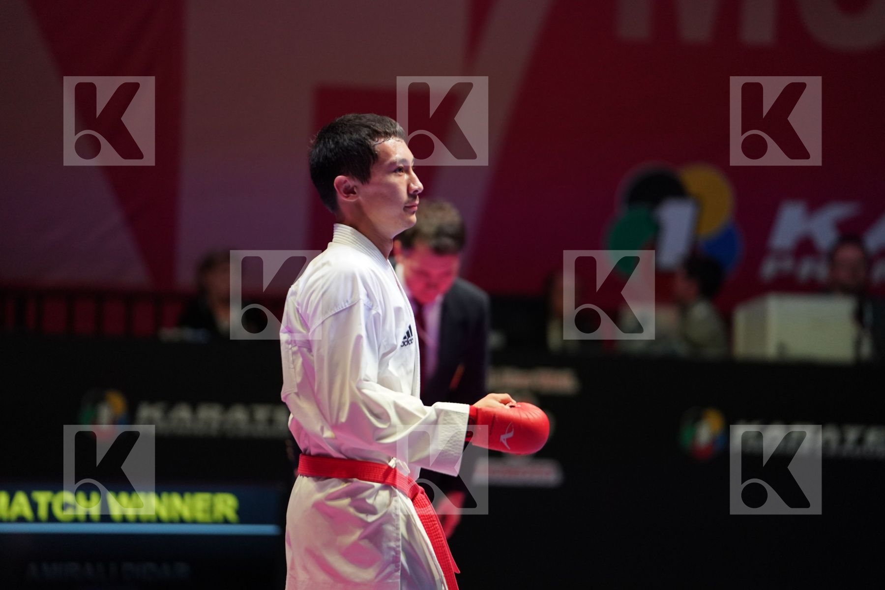 AMIRALI DIDAR (KAZAKHSTAN) vs PATARIDZE DAVIT (GEORGIA) in Senior Kumite -67 Kg - Bronze bout