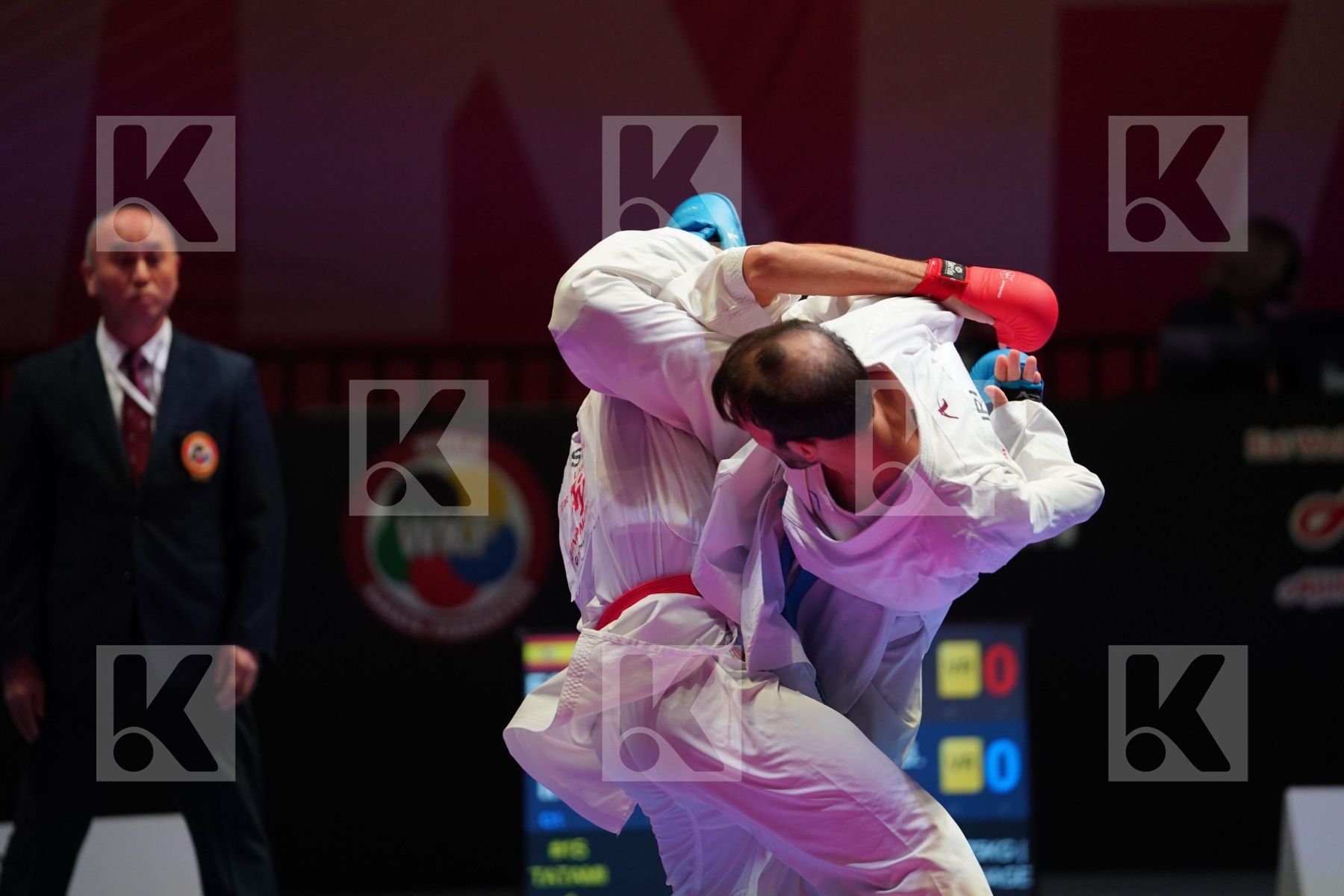 IBANEZ SAENZ-TORRE RODRIGO (SPAIN) vs ASGARI GHONCHEH BAHMAN (IRAN) in Senior Kumite -75 Kg - Bronze bout