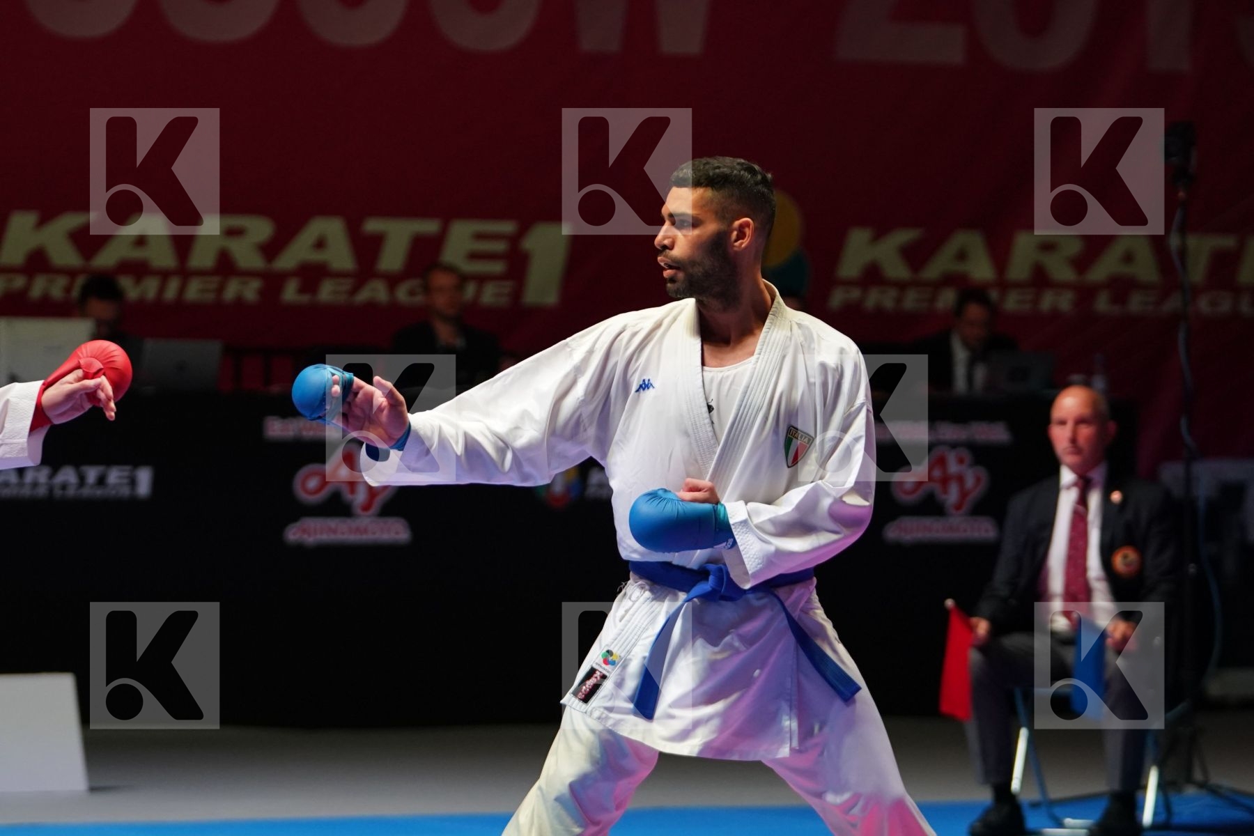 KORABAU IVAN (BELARUS) vs BUSA LUIGI (ITALY) in Senior Kumite -75 Kg - Bronze bout