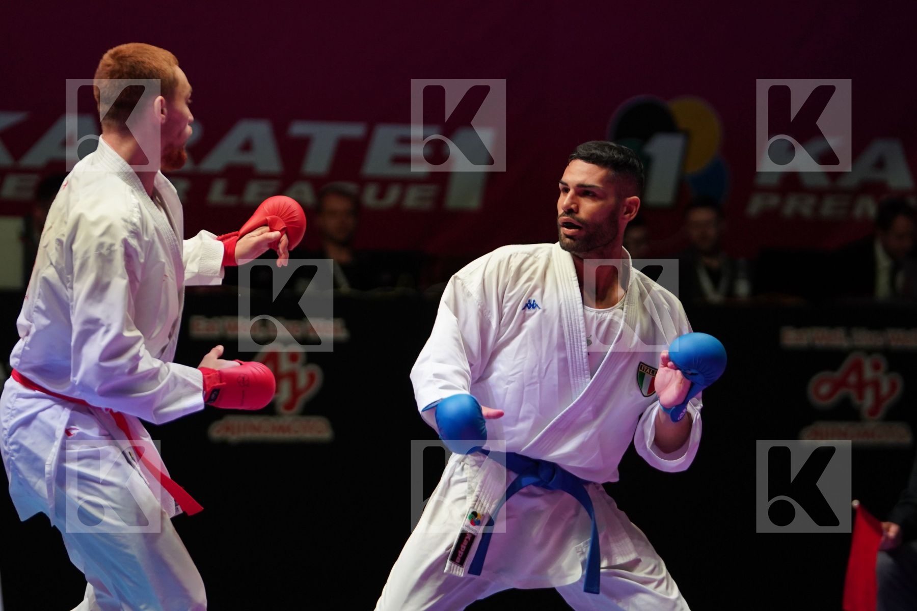 KORABAU IVAN (BELARUS) vs BUSA LUIGI (ITALY) in Senior Kumite -75 Kg - Bronze bout