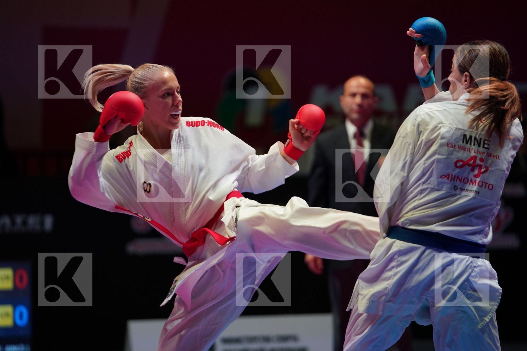 PEDERSEN KATRINE (DENMARK) vs RAKOVIC MARINA (MONTENEGRO) in Senior Kumite -68 Kg - Bronze bout