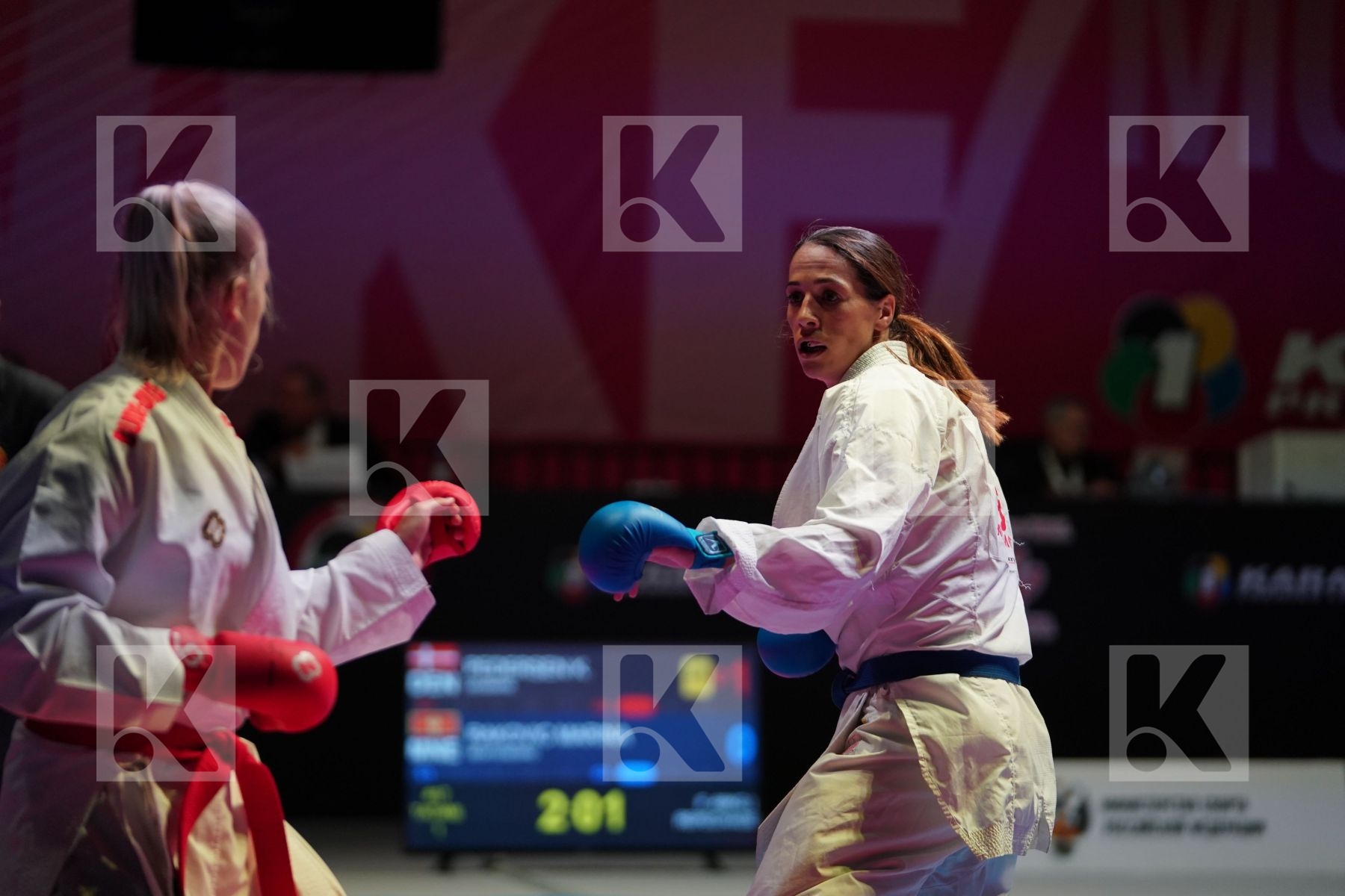 PEDERSEN KATRINE (DENMARK) vs RAKOVIC MARINA (MONTENEGRO) in Senior Kumite -68 Kg - Bronze bout