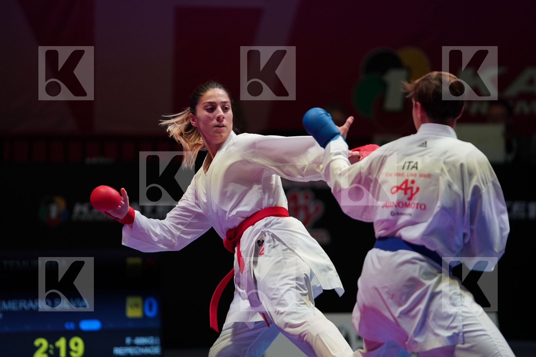 ELTEMUR EDA (TURKEY) vs SEMERARO SILVIA (ITALY) in Senior Kumite -68 Kg - Bronze bout
