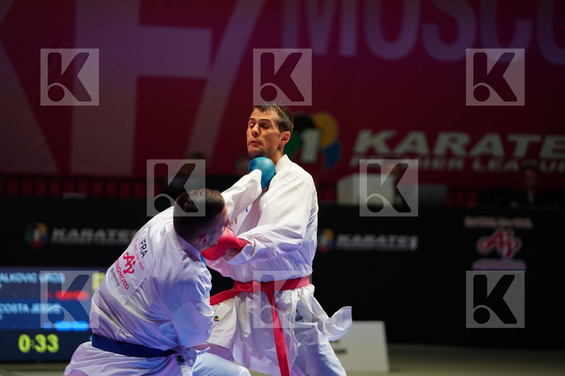 MIJALKOVIC UROS (SERBIA) vs DA COSTA JESSIE (FRANCE) in Senior Kumite -84 Kg - Bronze bout