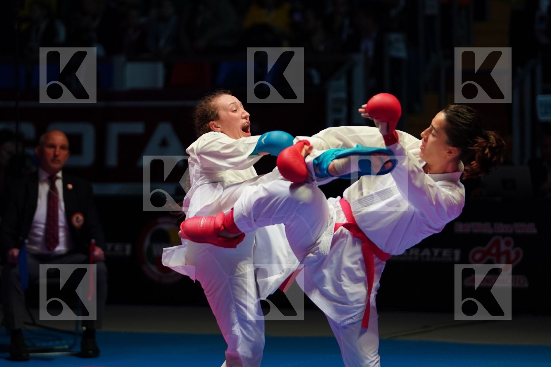 HOCAOGLU AKYOL MELTEM (TURKEY) vs BERULTSEVA SOFYA (KAZAKHSTAN) in Senior Kumite 68+ Kg - Bronze bout