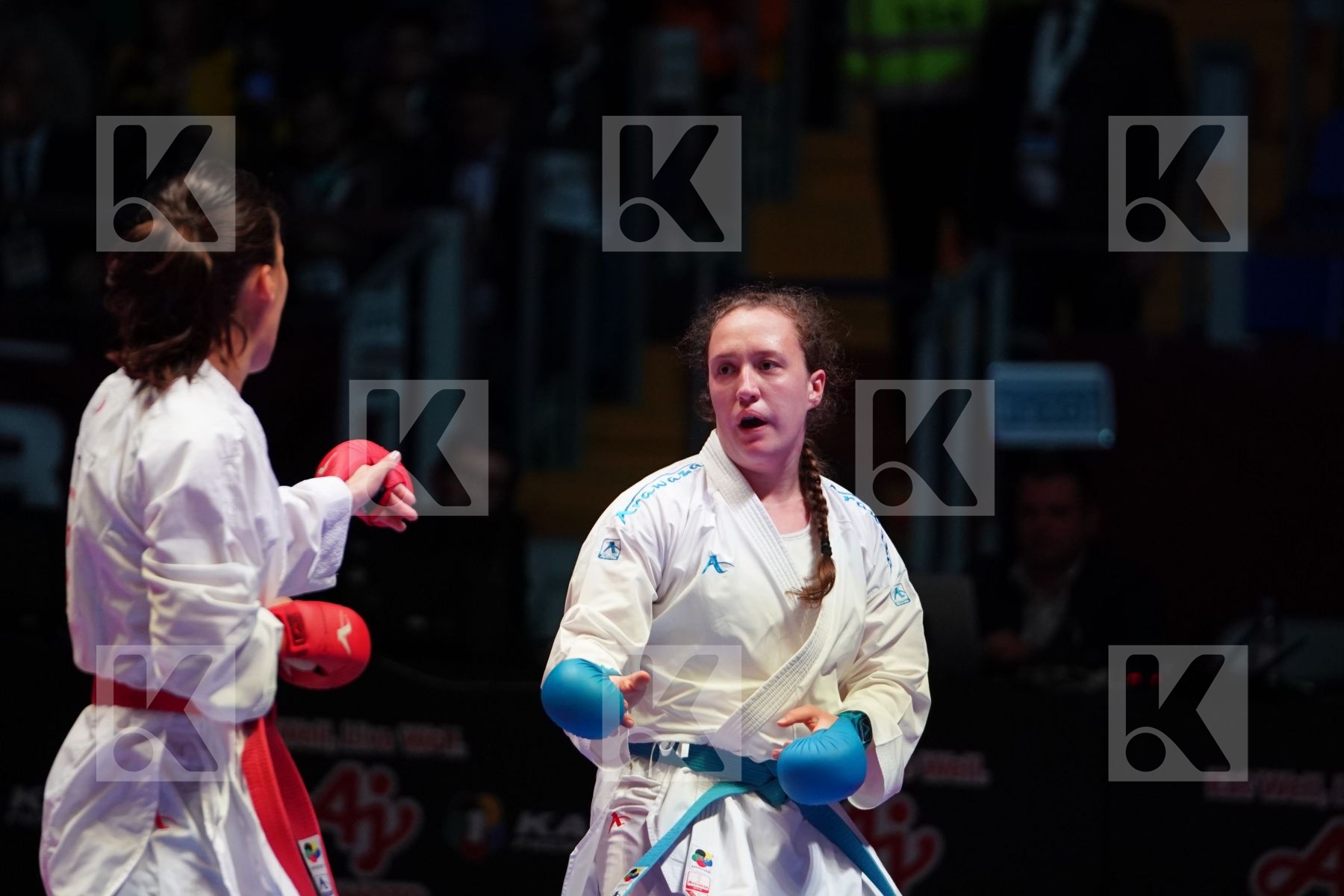 HOCAOGLU AKYOL MELTEM (TURKEY) vs BERULTSEVA SOFYA (KAZAKHSTAN) in Senior Kumite 68+ Kg - Bronze bout