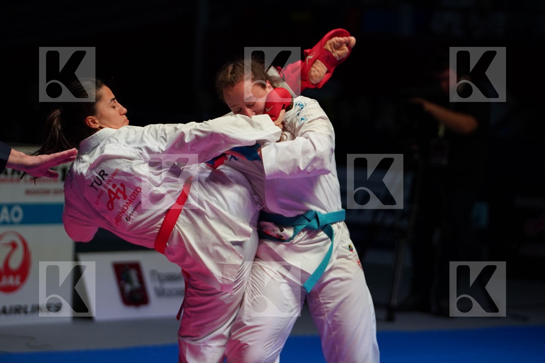 HOCAOGLU AKYOL MELTEM (TURKEY) vs BERULTSEVA SOFYA (KAZAKHSTAN) in Senior Kumite 68+ Kg - Bronze bout