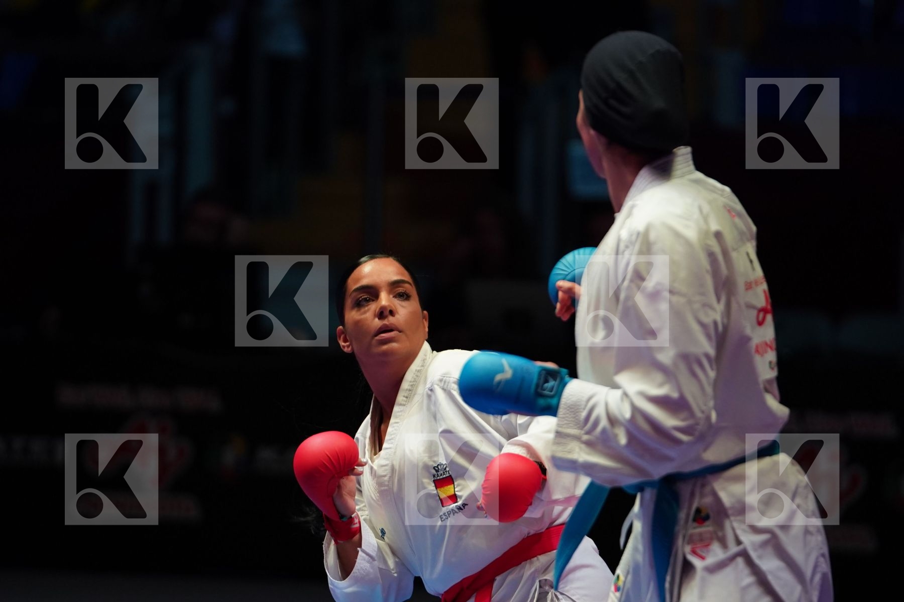 TORRES GARCIA MARIA (SPAIN) vs ABBASALI HAMIDEH (IRAN) in Senior Kumite 68+ Kg - Bronze bout