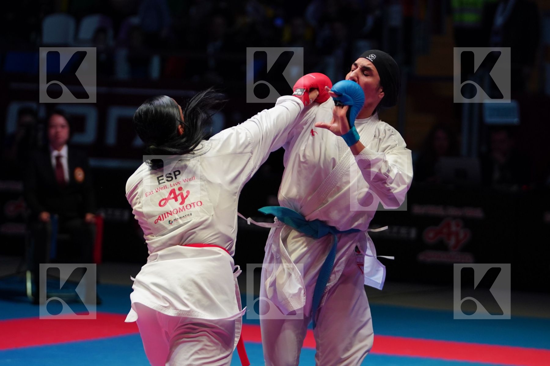 TORRES GARCIA MARIA (SPAIN) vs ABBASALI HAMIDEH (IRAN) in Senior Kumite 68+ Kg - Bronze bout