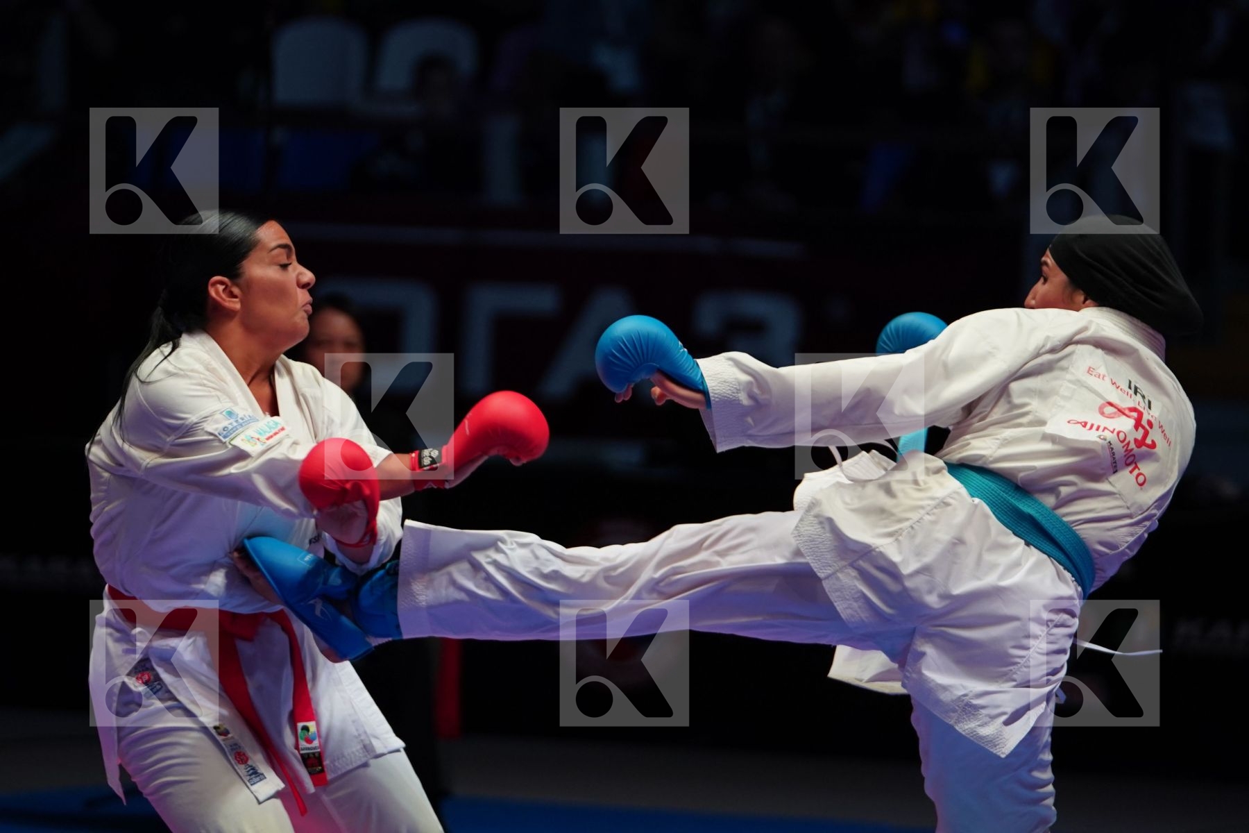 TORRES GARCIA MARIA (SPAIN) vs ABBASALI HAMIDEH (IRAN) in Senior Kumite 68+ Kg - Bronze bout