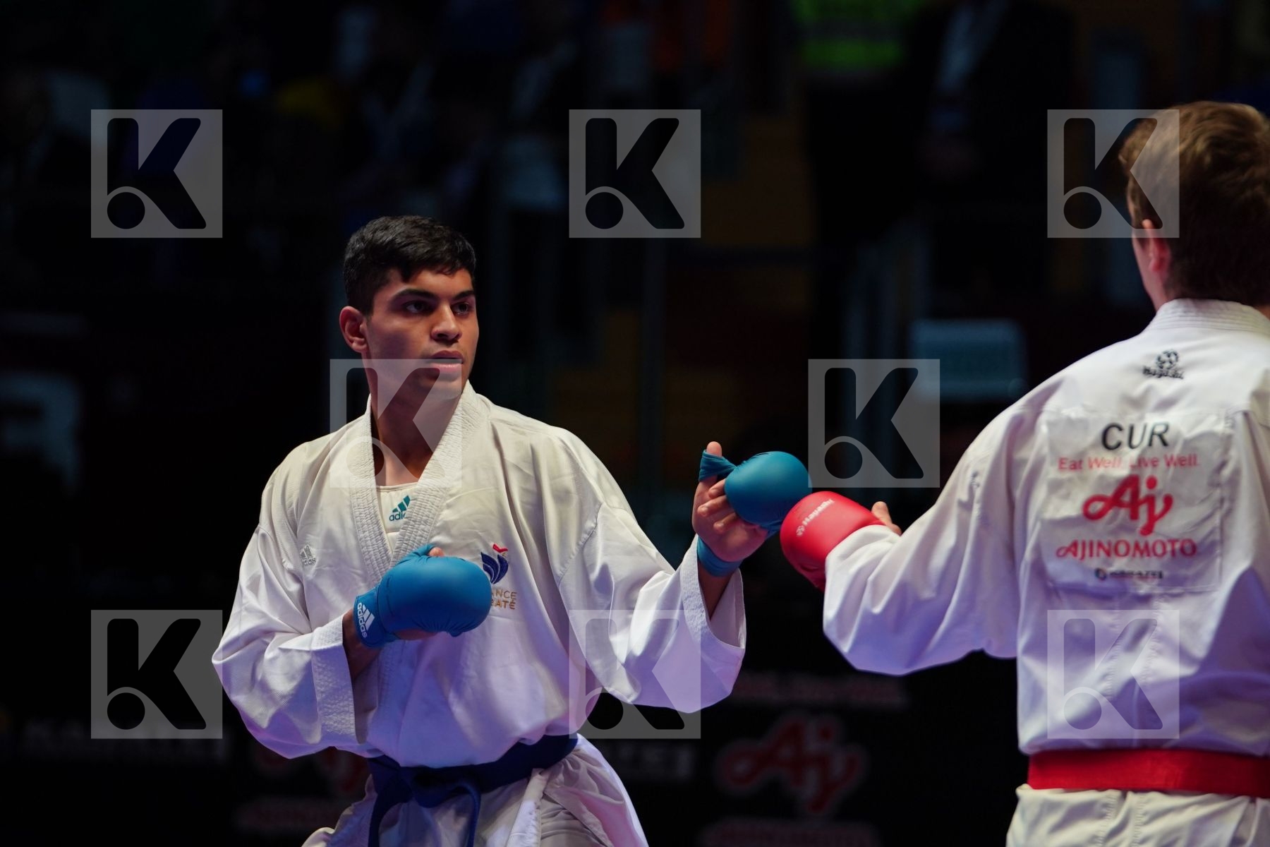 ERMANS ROB (CURACAO) vs FILALI MEHDI (FRANCE) in Senior Kumite 84+ Kg - Bronze bout