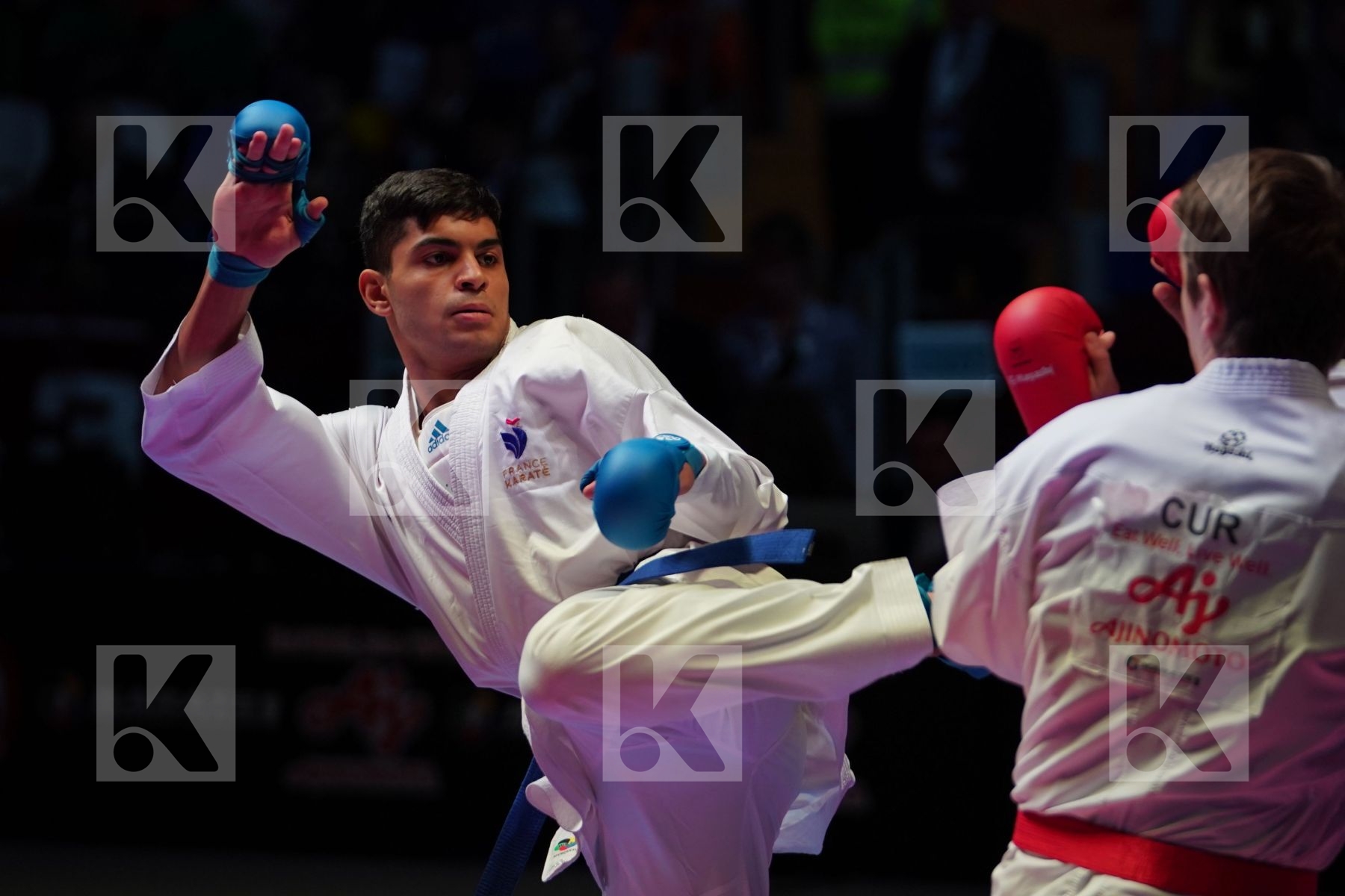 ERMANS ROB (CURACAO) vs FILALI MEHDI (FRANCE) in Senior Kumite 84+ Kg - Bronze bout