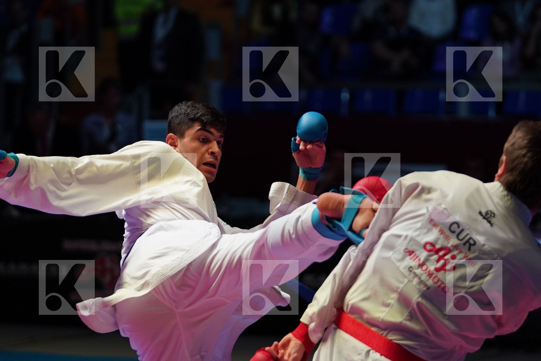 ERMANS ROB (CURACAO) vs FILALI MEHDI (FRANCE) in Senior Kumite 84+ Kg - Bronze bout