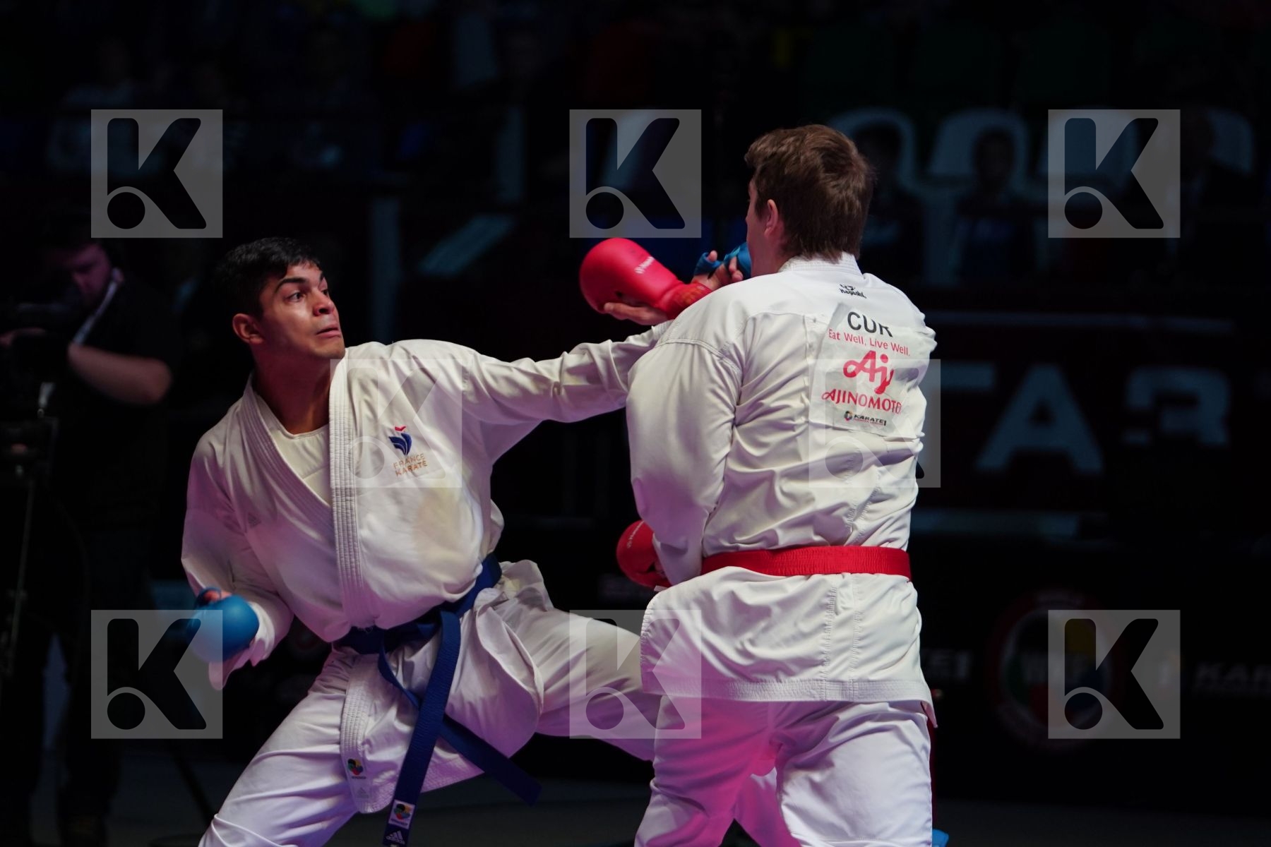 ERMANS ROB (CURACAO) vs FILALI MEHDI (FRANCE) in Senior Kumite 84+ Kg - Bronze bout