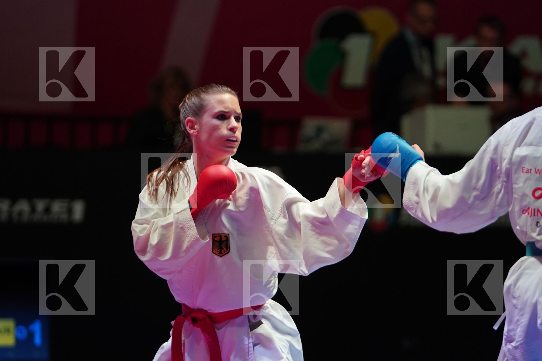 HUBRICH SHARA (GERMANY) vs BAHMANYAR SARA (IRAN) in Senior Kumite -50 Kg - Gold bout