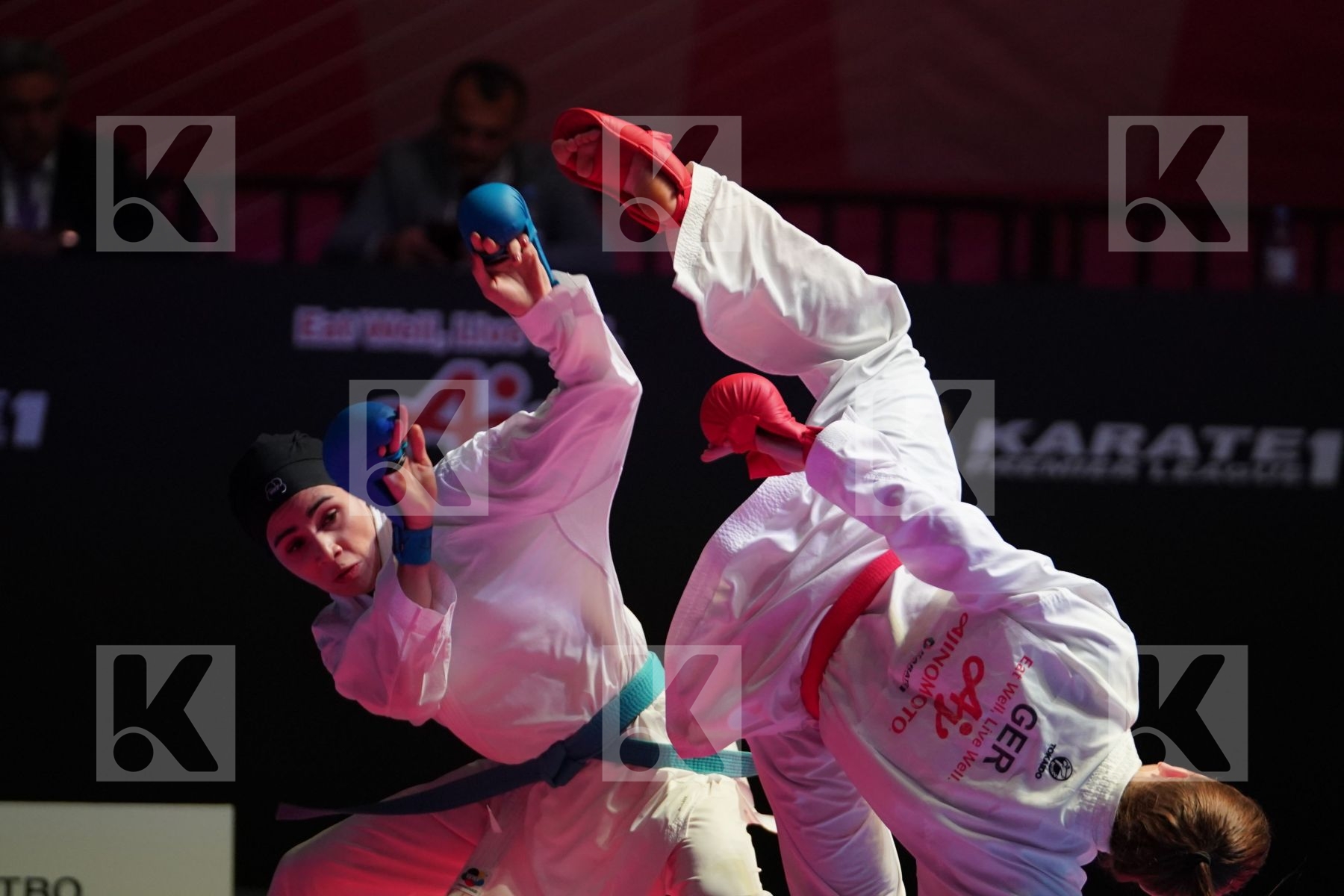 HUBRICH SHARA (GERMANY) vs BAHMANYAR SARA (IRAN) in Senior Kumite -50 Kg - Gold bout