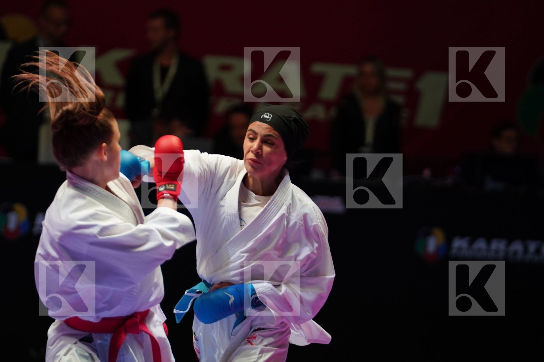 HUBRICH SHARA (GERMANY) vs BAHMANYAR SARA (IRAN) in Senior Kumite -50 Kg - Gold bout