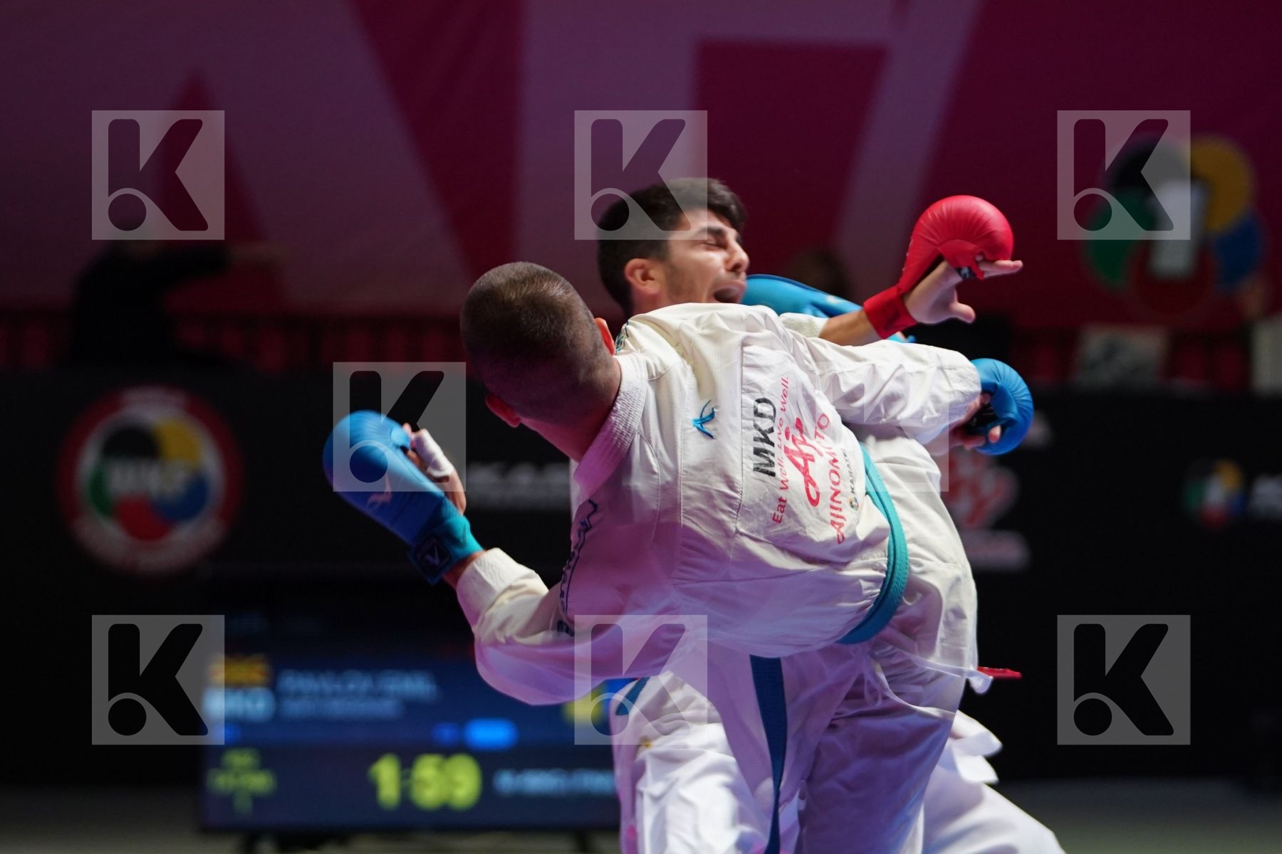 SAMDAN ERAY (TURKEY) vs PAVLOV EMIL (NORTH MACEDONIA) in Senior Kumite -60 Kg - Gold bout