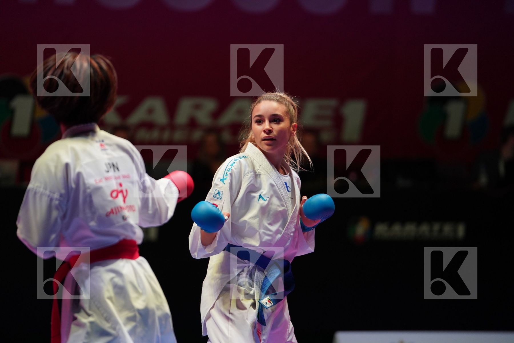 YAMADA SARA (JAPAN) vs TERLIUGA ANZHELIKA (UKRAINE) in Senior Kumite -55 Kg - Gold bout